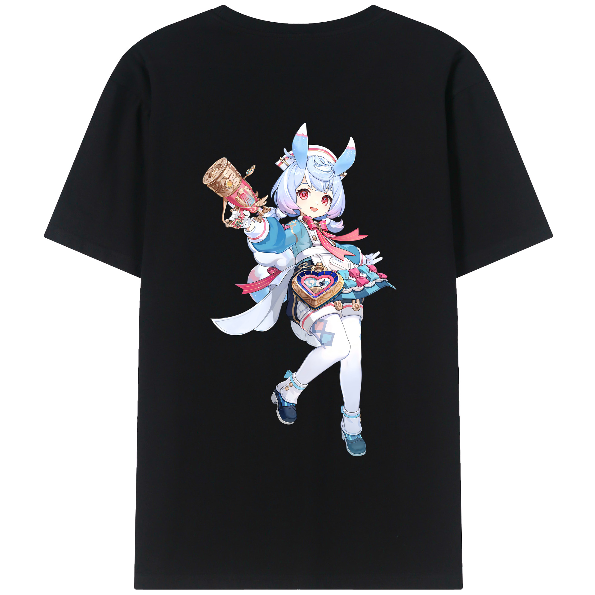 げんし神 シゲウィン genshin Shigewin レディース半袖Tシャツ(バックプリント)