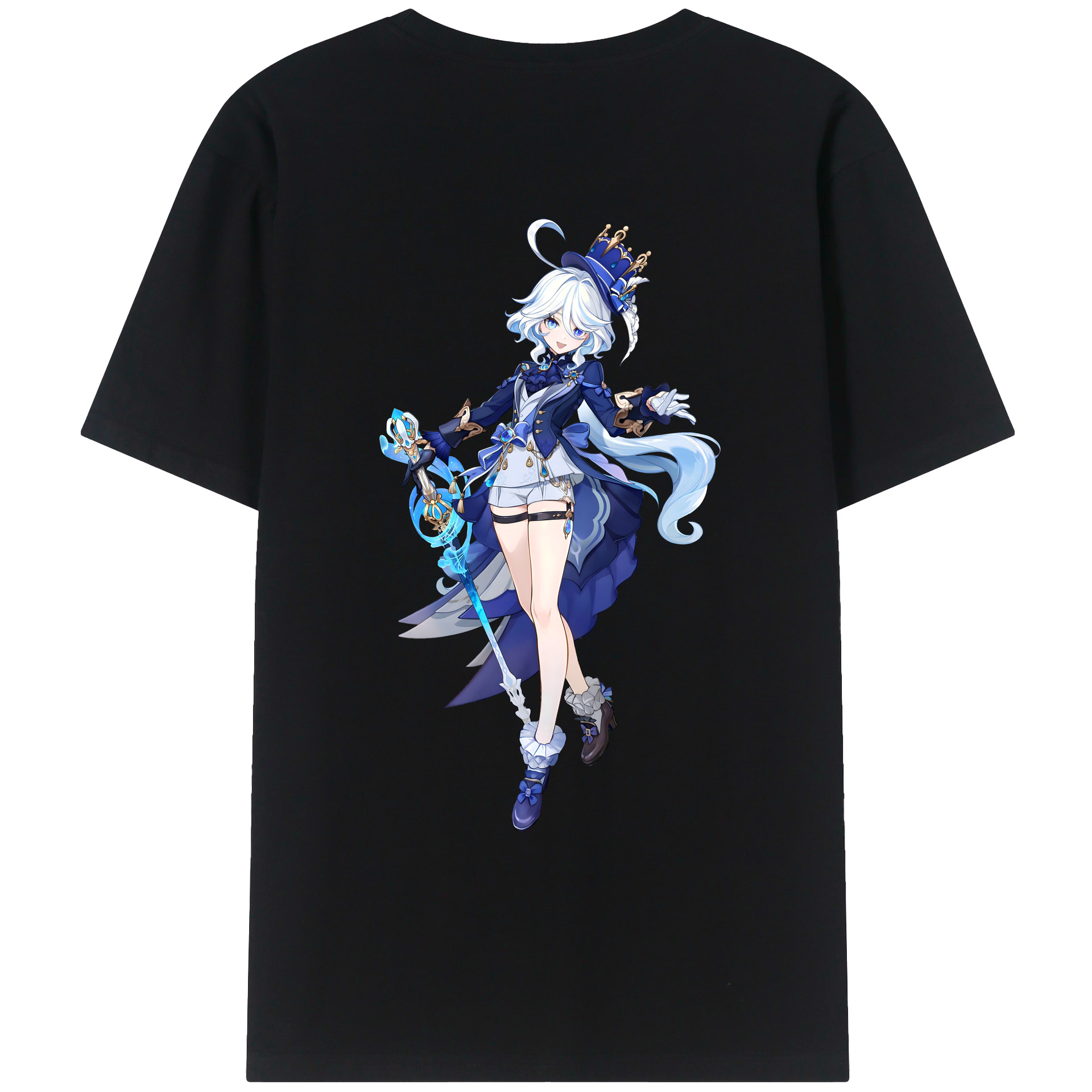 げんし神 フリーナ genshin Furina レディース半袖Tシャツ(バックプリント)