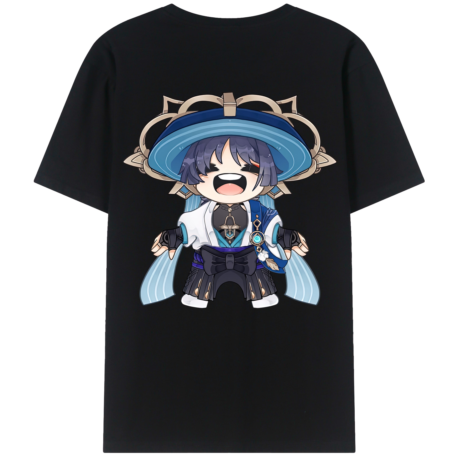 げんし神 さんペい genshin Sanpei レディース半袖Tシャツ(バックプリント)