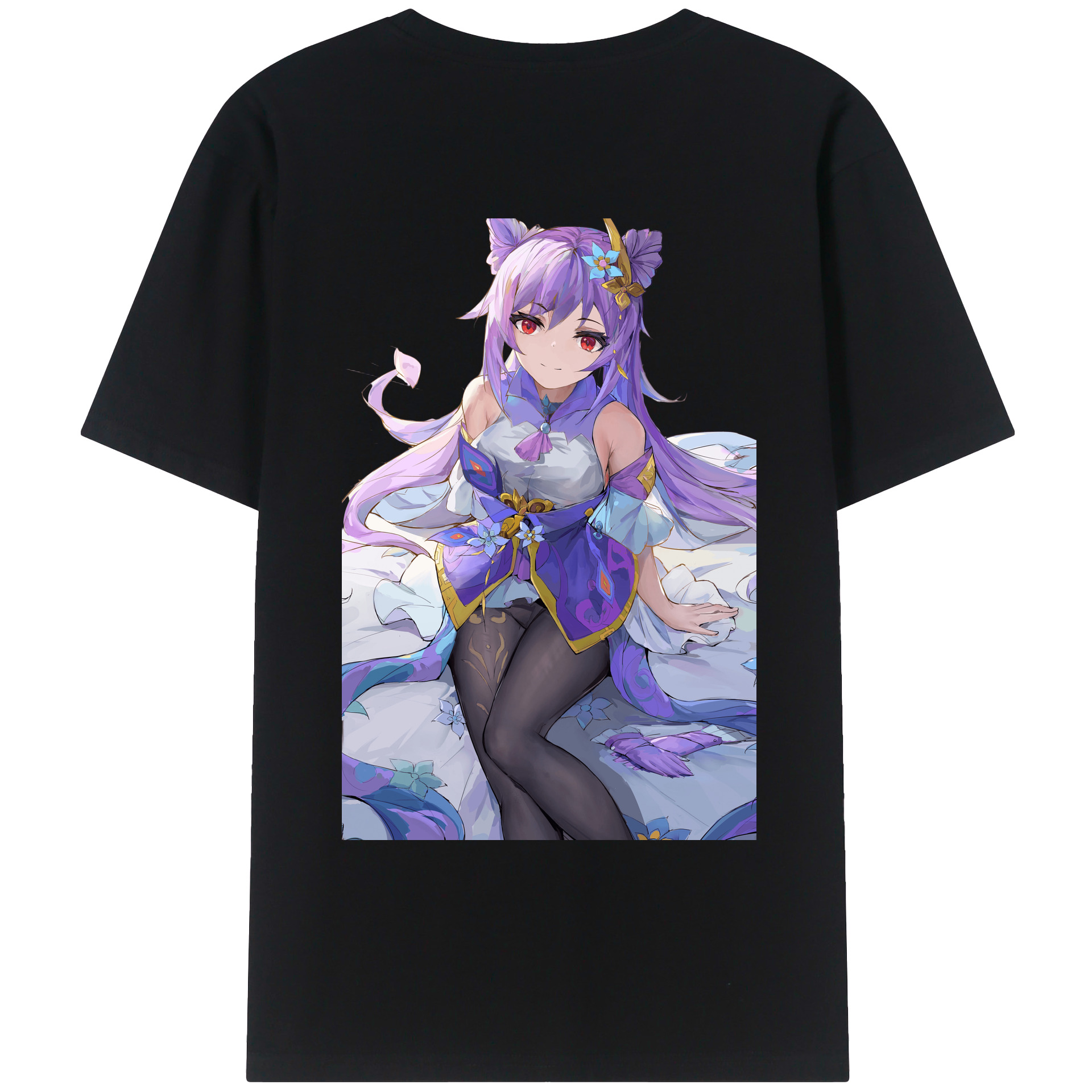 げんし神 刻晴 こくせい genshin Kokusei レディース半袖Tシャツ(バックプリント)