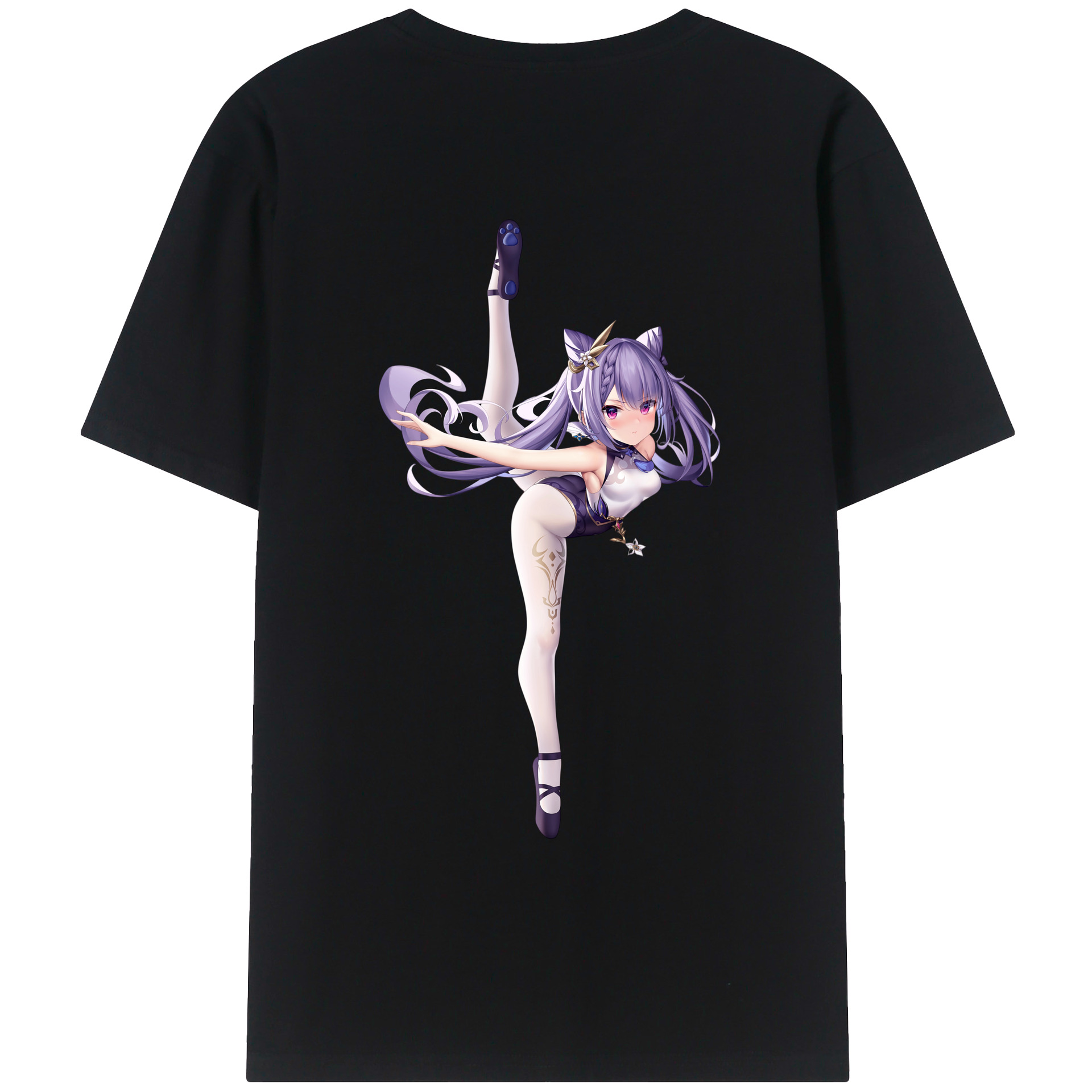げんし神 刻晴 こくせい genshin Kokusei レディース半袖Tシャツ(バックプリント)