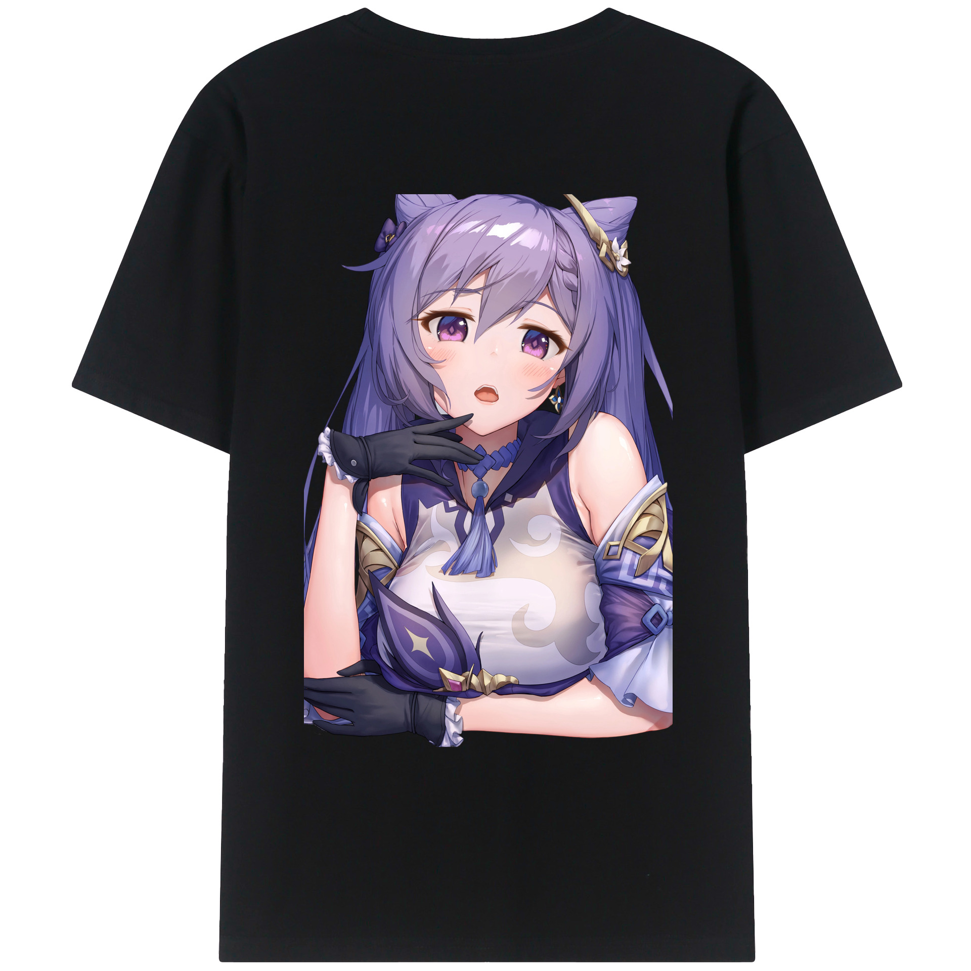 げんし神 刻晴 こくせい genshin Kokusei レディース半袖Tシャツ(バックプリント)
