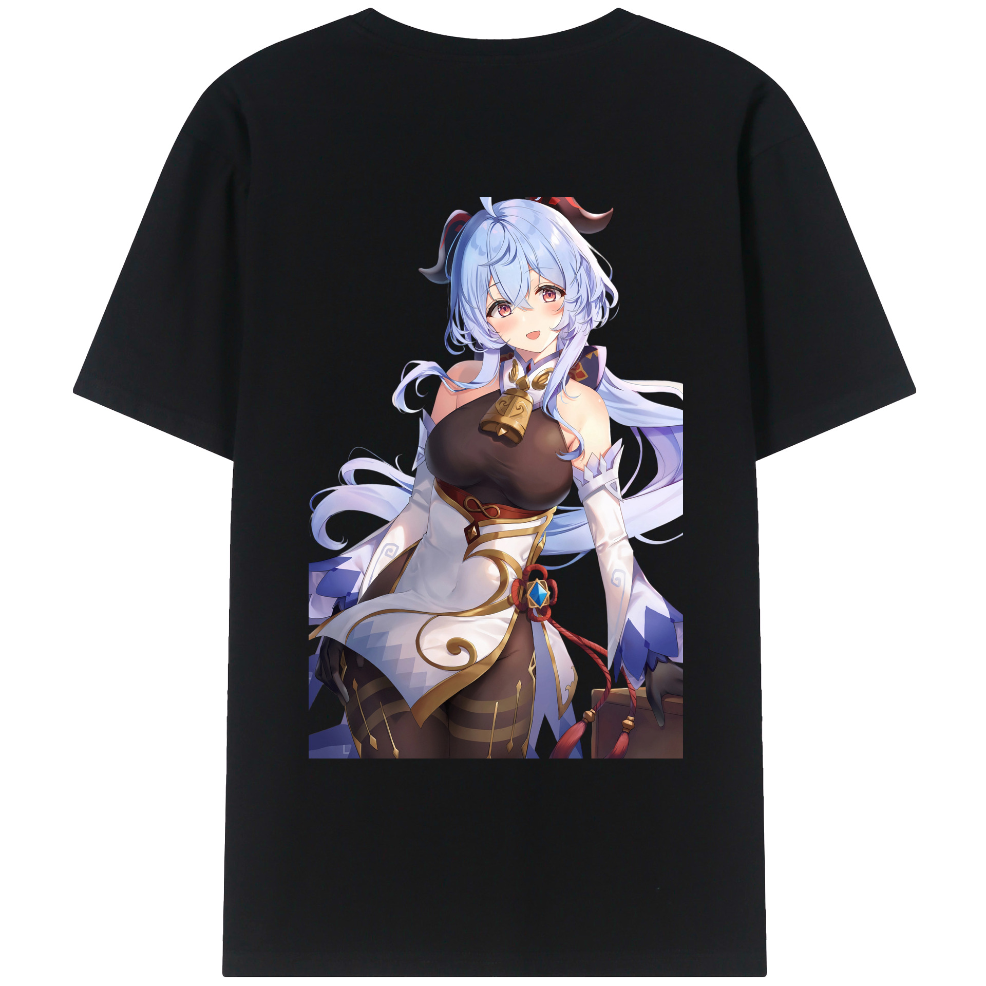 げんし神 甘雨 かんう genshin Ganyu レディース半袖Tシャツ(バックプリント)