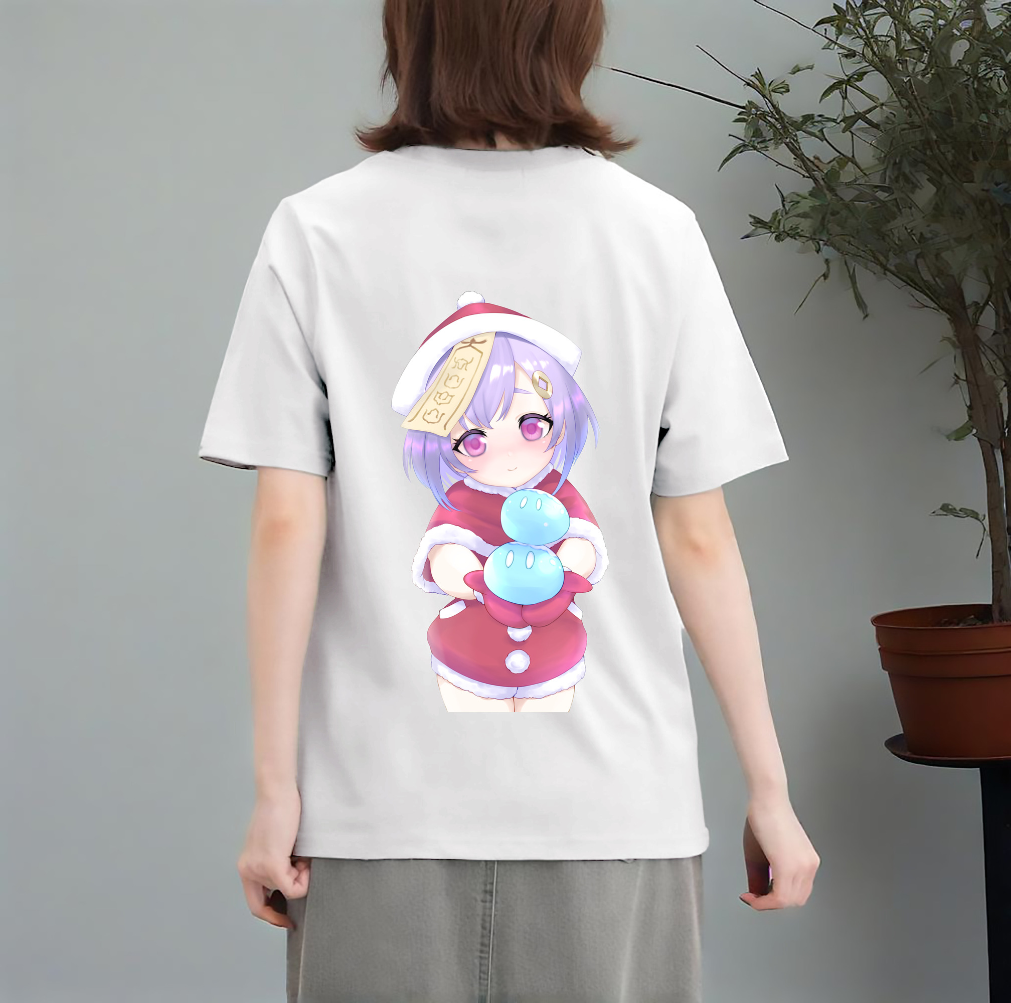 げんし神 七七 なな  genshin Nana レディース半袖Tシャツ(バックプリント)