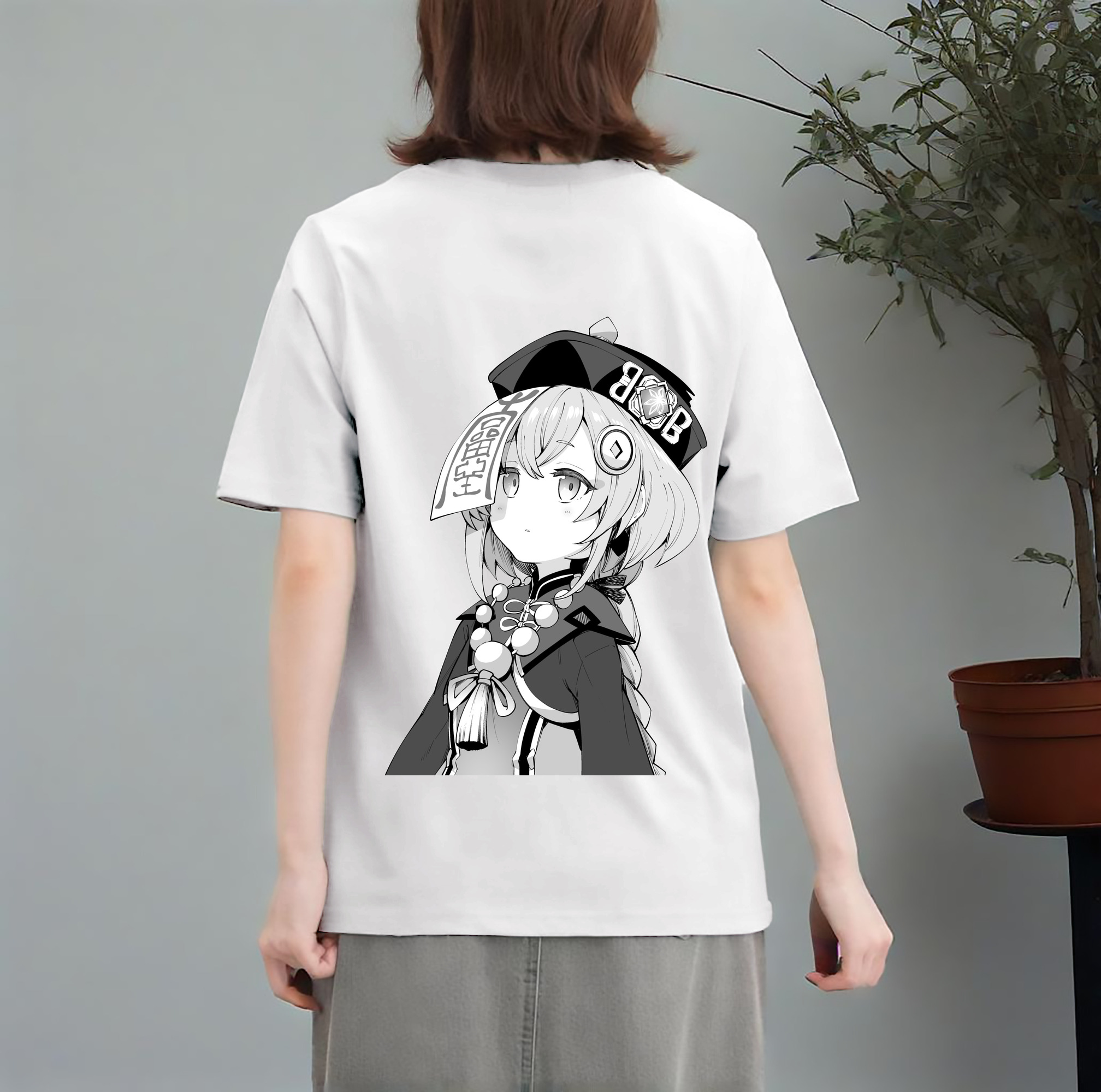 げんし神 七七 なな  genshin Nana レディース半袖Tシャツ(バックプリント)