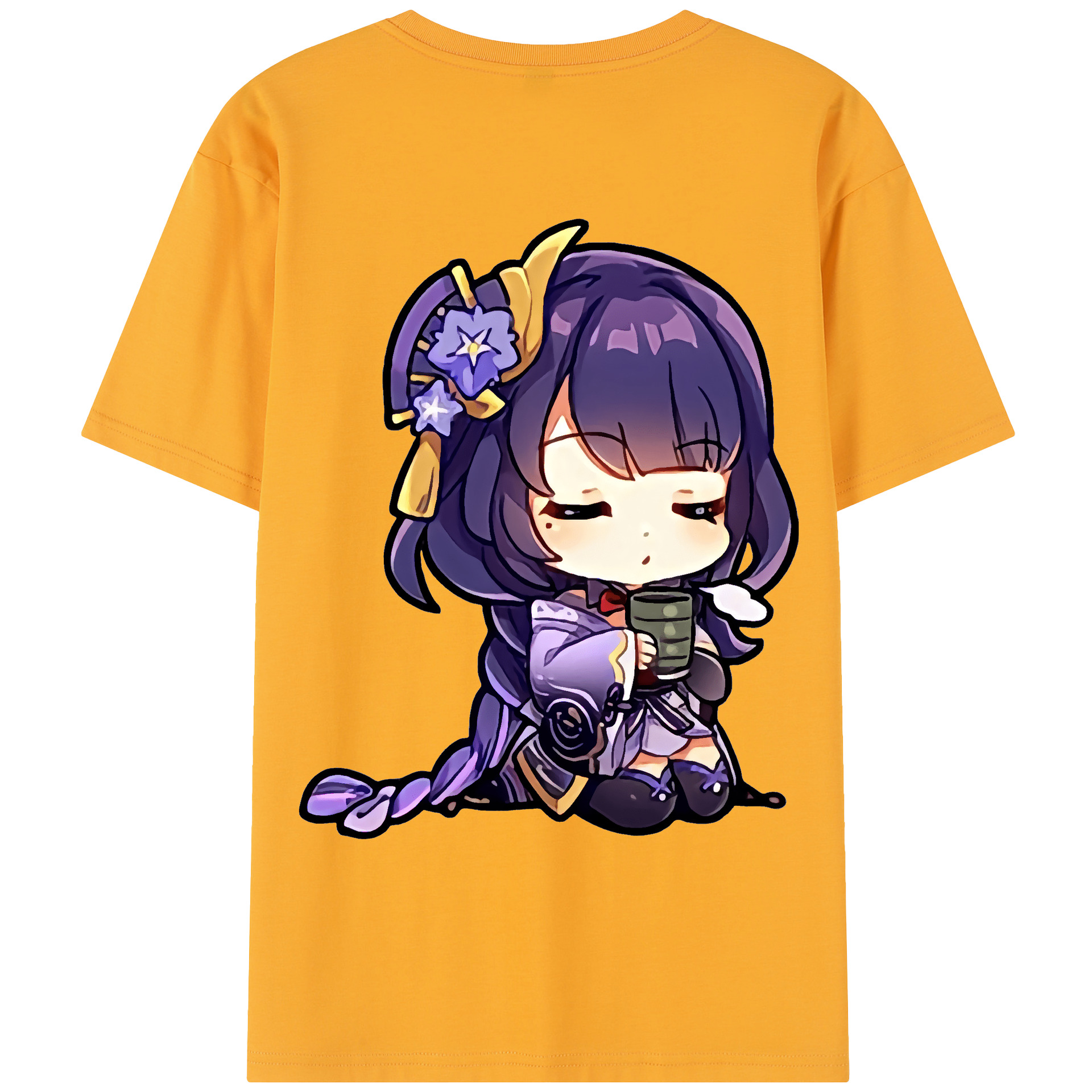 げんし神 雷電将軍 らいでんしょうぐん genshin Raiden Shogun レディース半袖Tシャツ(バックプリント)