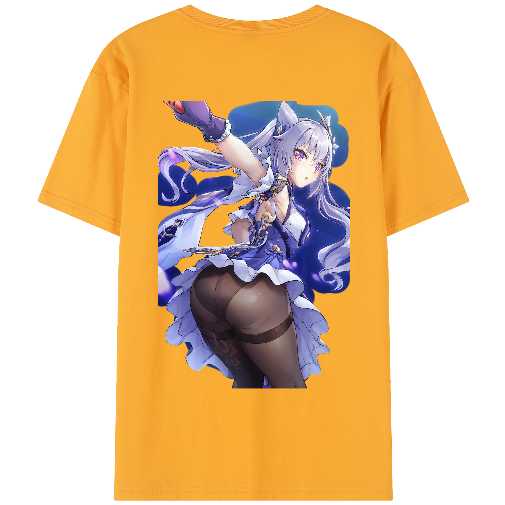 げんし神 刻晴 こくせい genshin Kokusei レディース半袖Tシャツ(バックプリント)