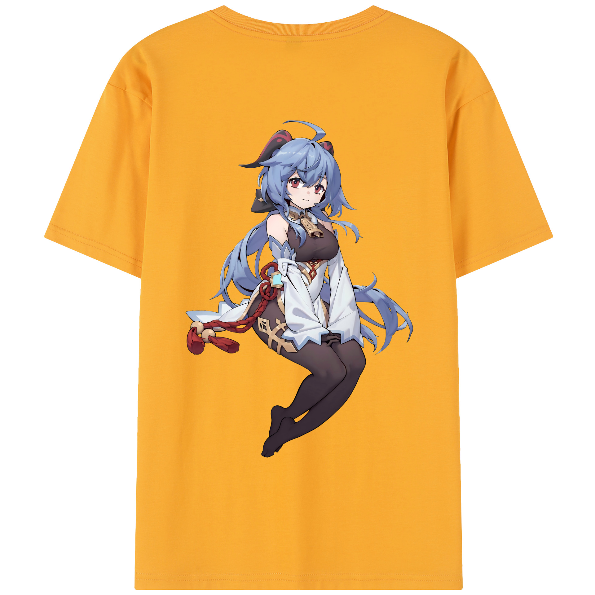げんし神 甘雨 かんう genshin Ganyu レディース半袖Tシャツ(バックプリント)