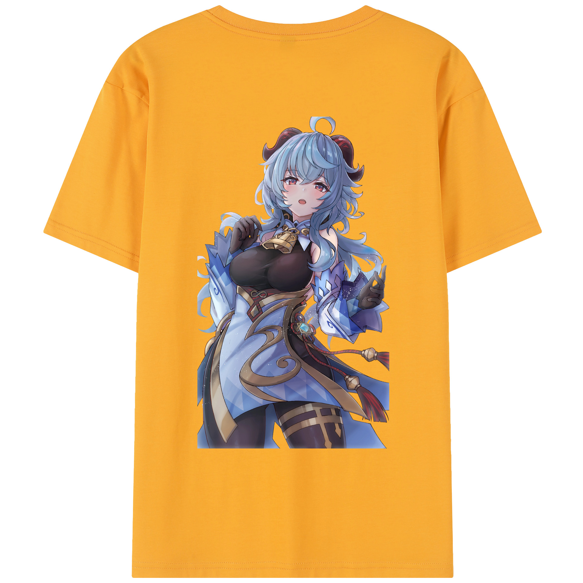 げんし神 甘雨 かんう genshin Ganyu レディース半袖Tシャツ(バックプリント)
