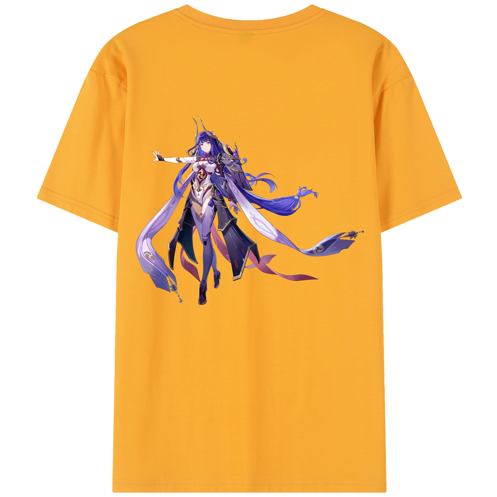 げんし神 雷電将軍 らいでんしょうぐん genshin Raiden Shogun レディース半袖Tシャツ(バックプリント)