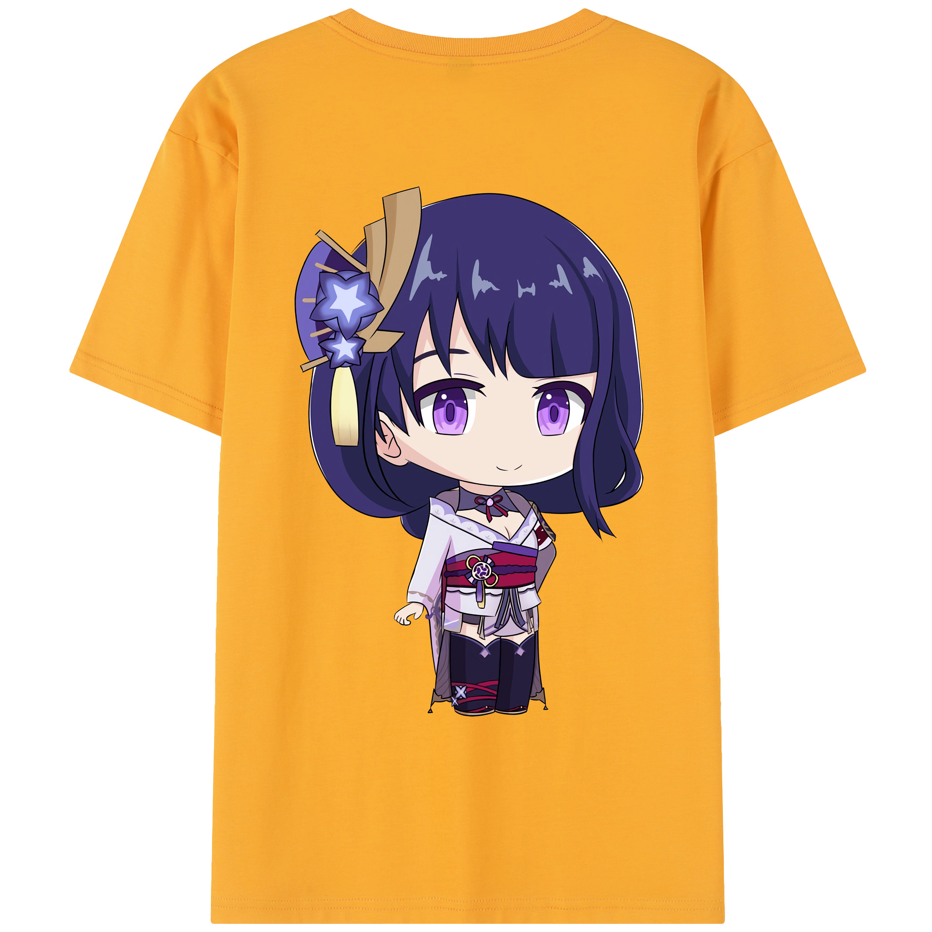 げんし神 雷電将軍 らいでんしょうぐん genshin Raiden Shogun レディース半袖Tシャツ(バックプリント)
