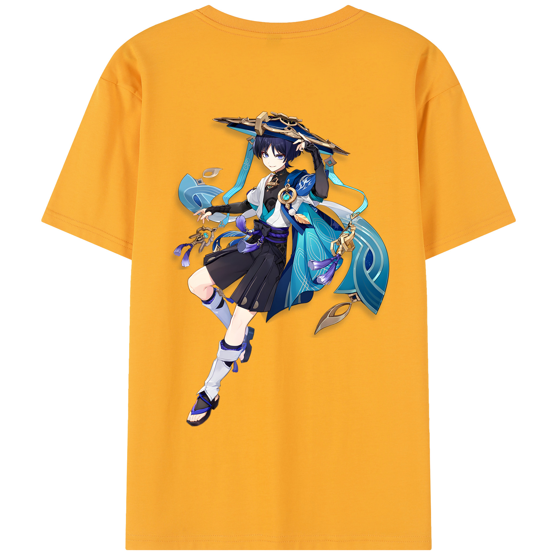 げんし神 さんペい genshin Sanpei レディース半袖Tシャツ(バックプリント)