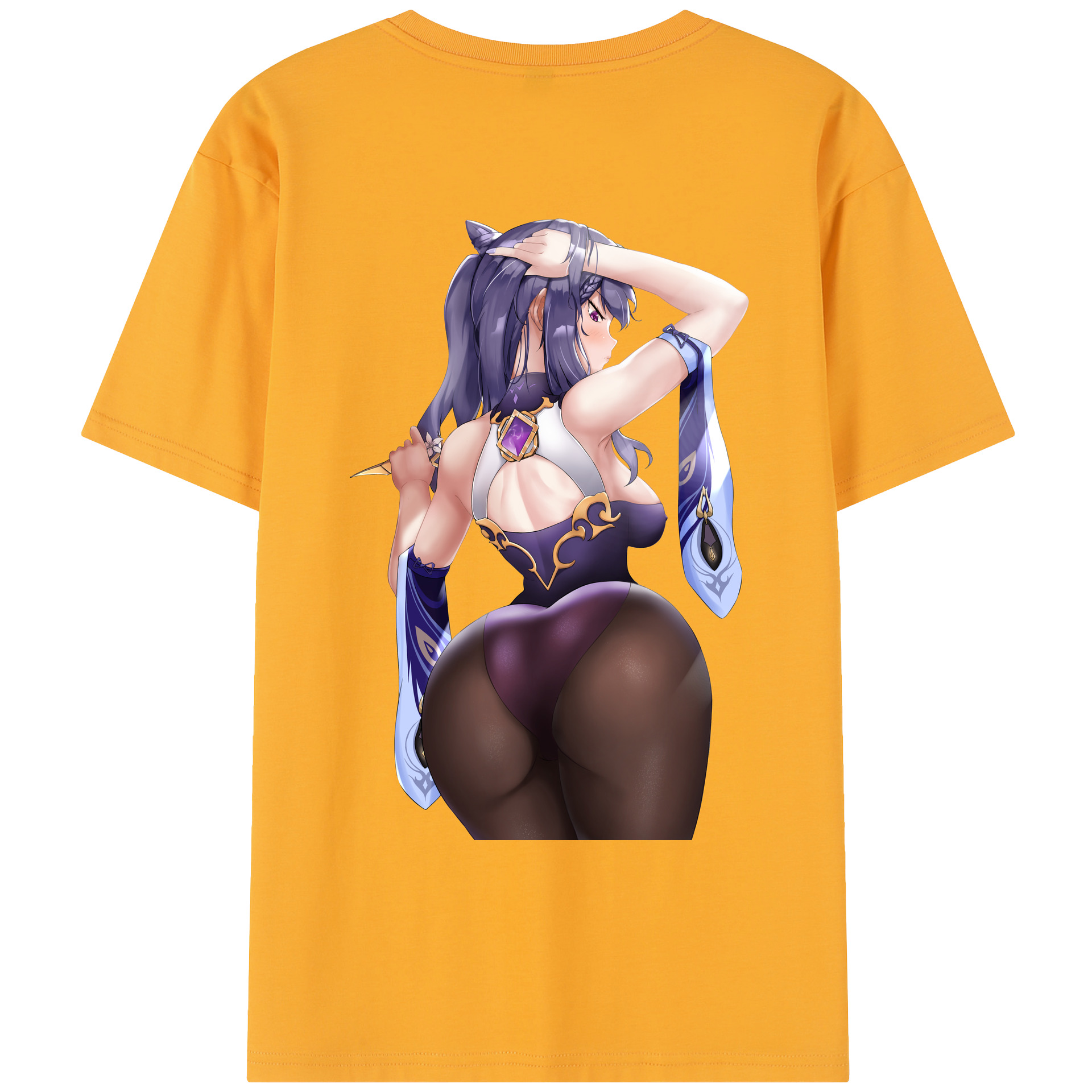 げんし神 刻晴 こくせい genshin Kokusei レディース半袖Tシャツ(バックプリント)