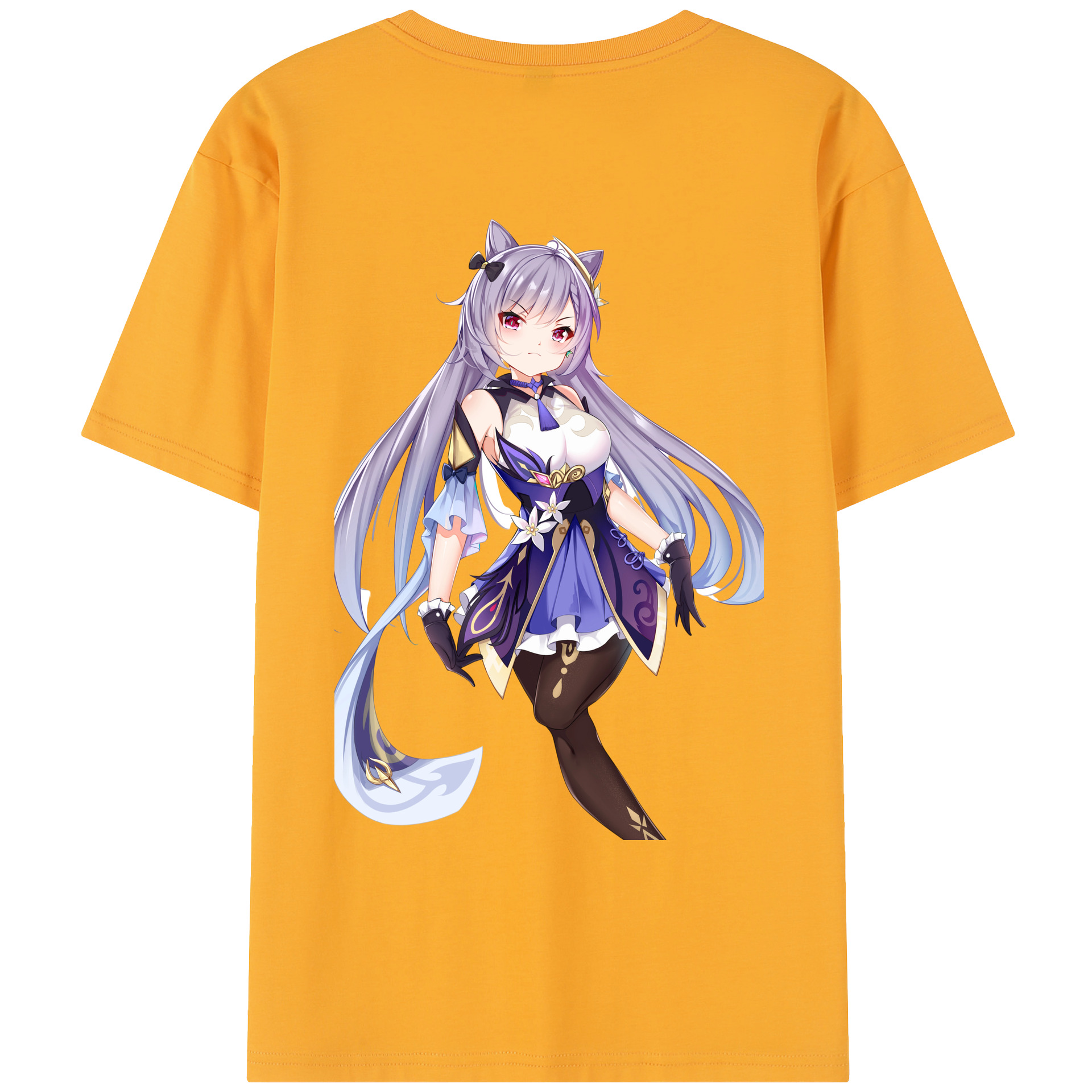 げんし神 刻晴 こくせい genshin Kokusei レディース半袖Tシャツ(バックプリント)
