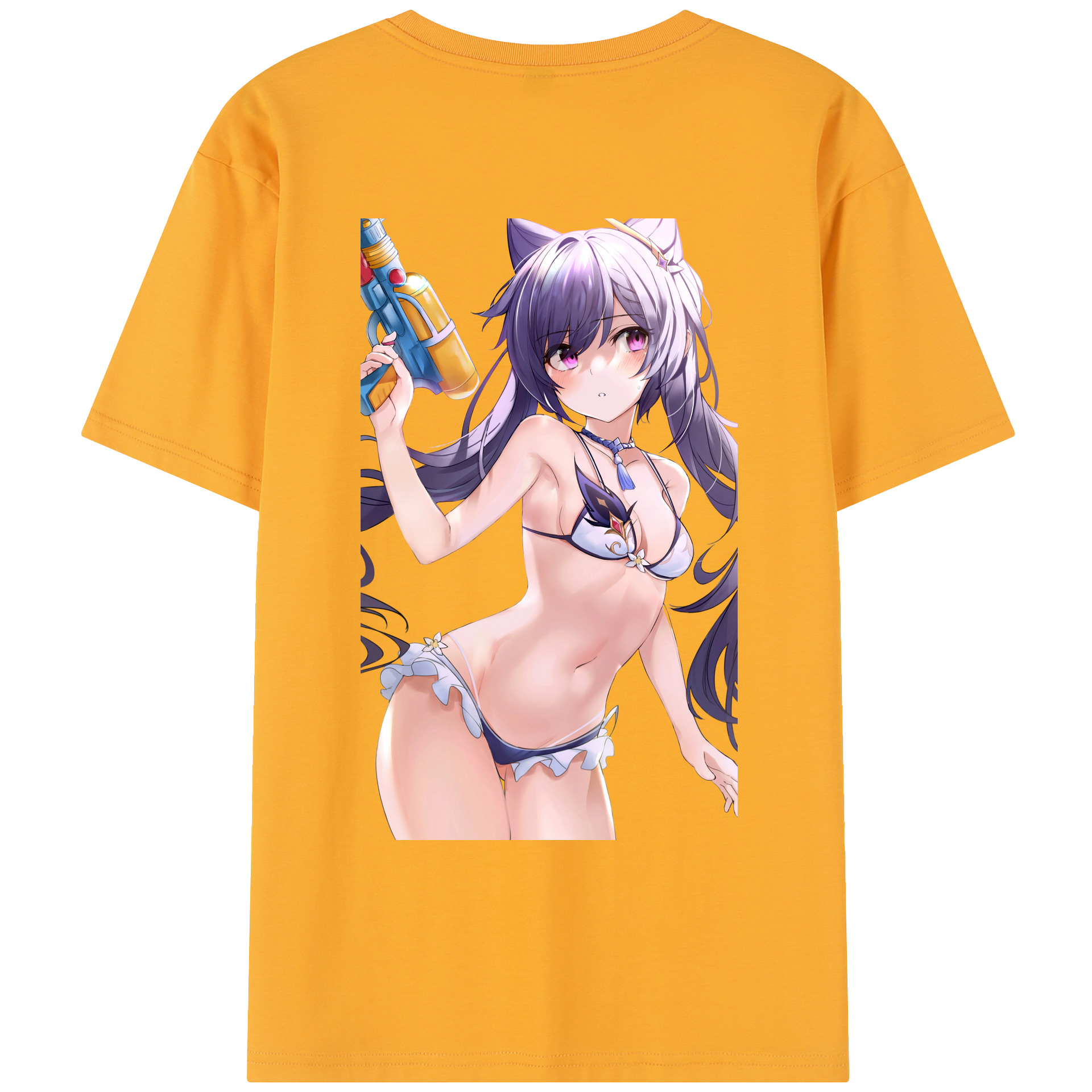 げんし神 刻晴 こくせい genshin Kokusei レディース半袖Tシャツ(バックプリント)