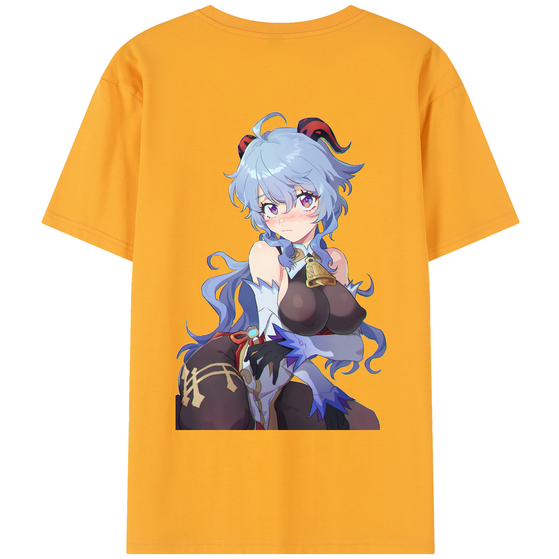 げんし神 甘雨 かんう genshin Ganyu レディース半袖Tシャツ(バックプリント)