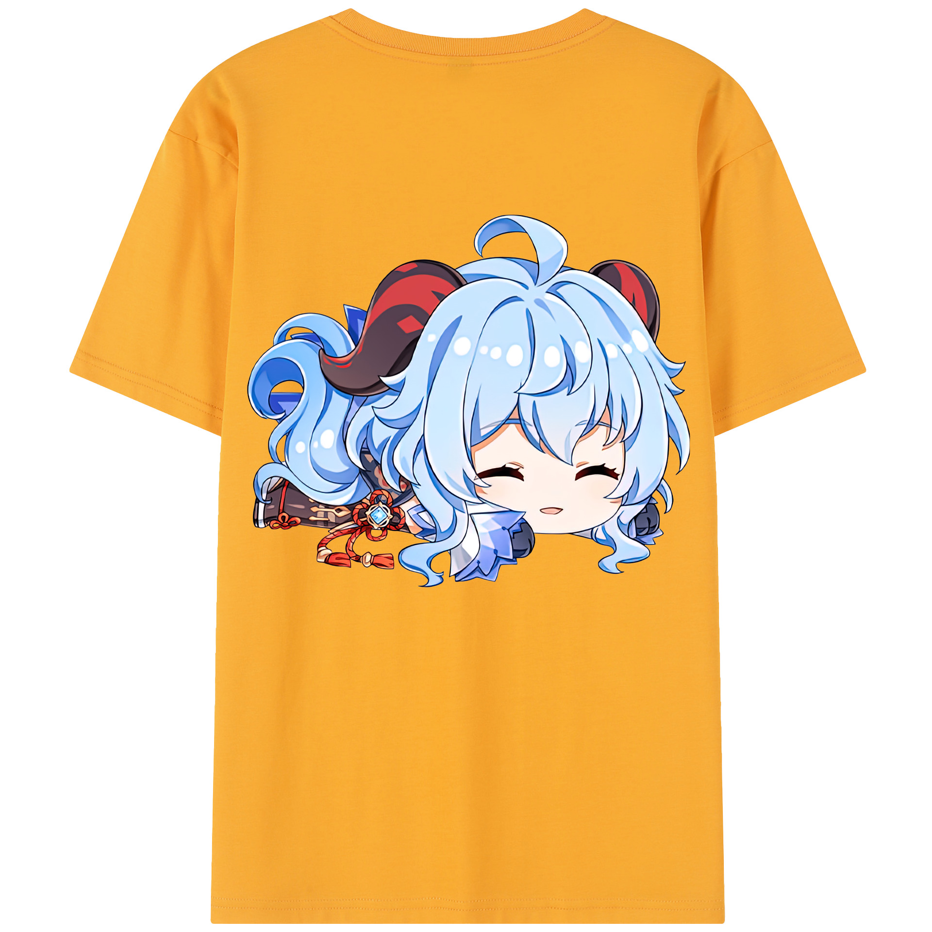げんし神 甘雨 かんう genshin Ganyu レディース半袖Tシャツ(バックプリント)