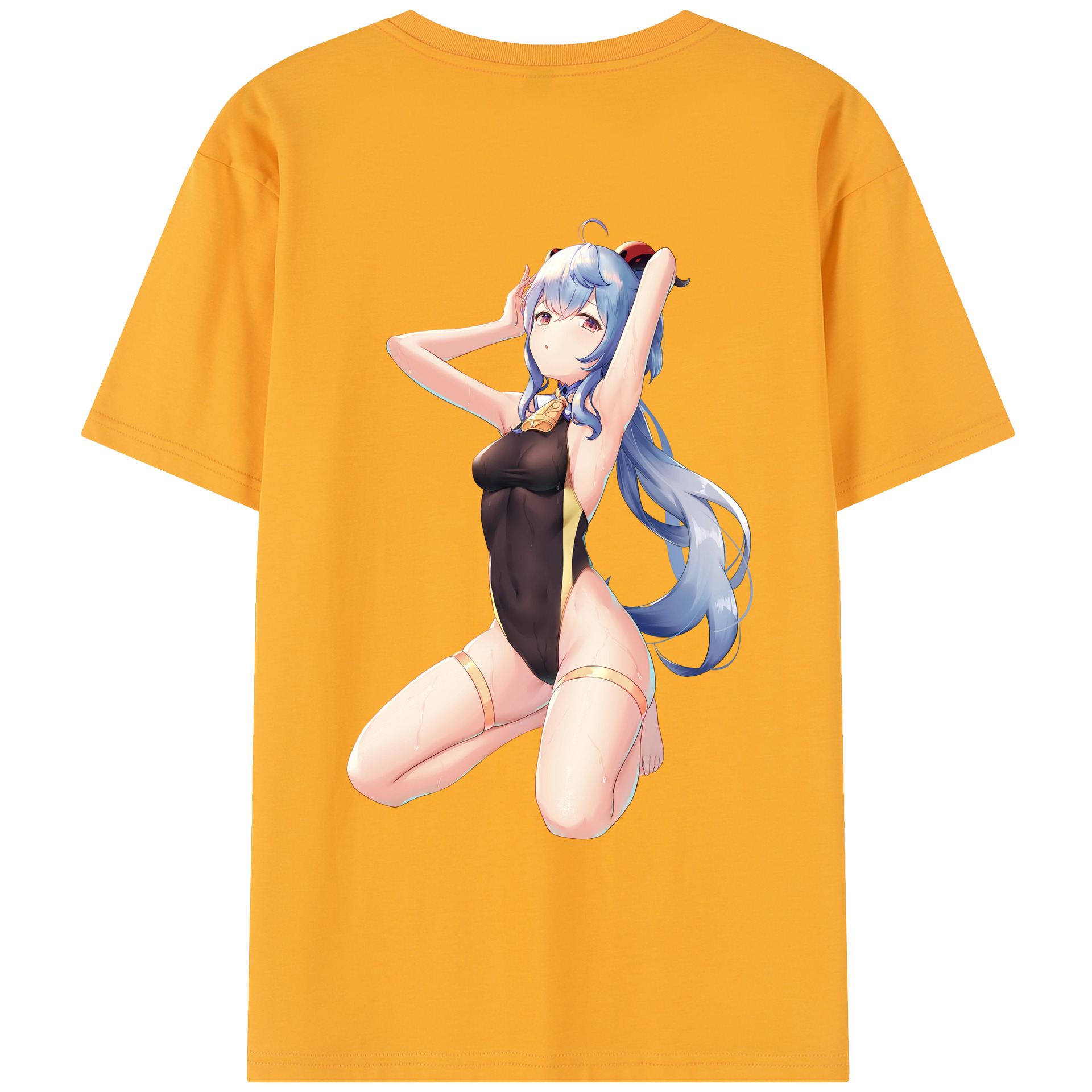 げんし神 甘雨 かんう genshin Ganyu レディース半袖Tシャツ(バックプリント)