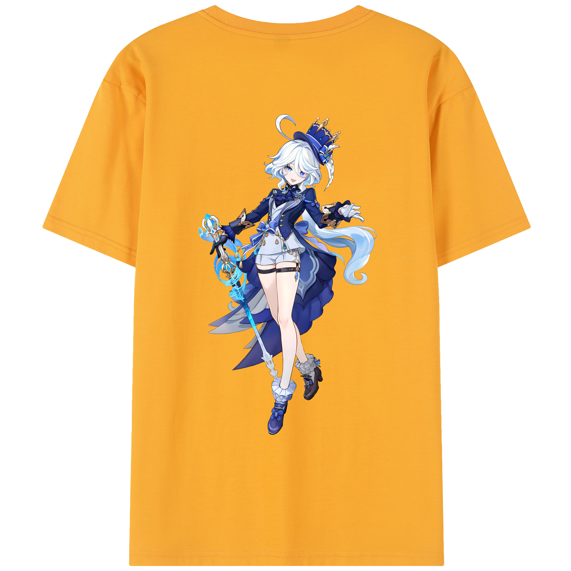 げんし神 フリーナ genshin Furina レディース半袖Tシャツ(バックプリント)