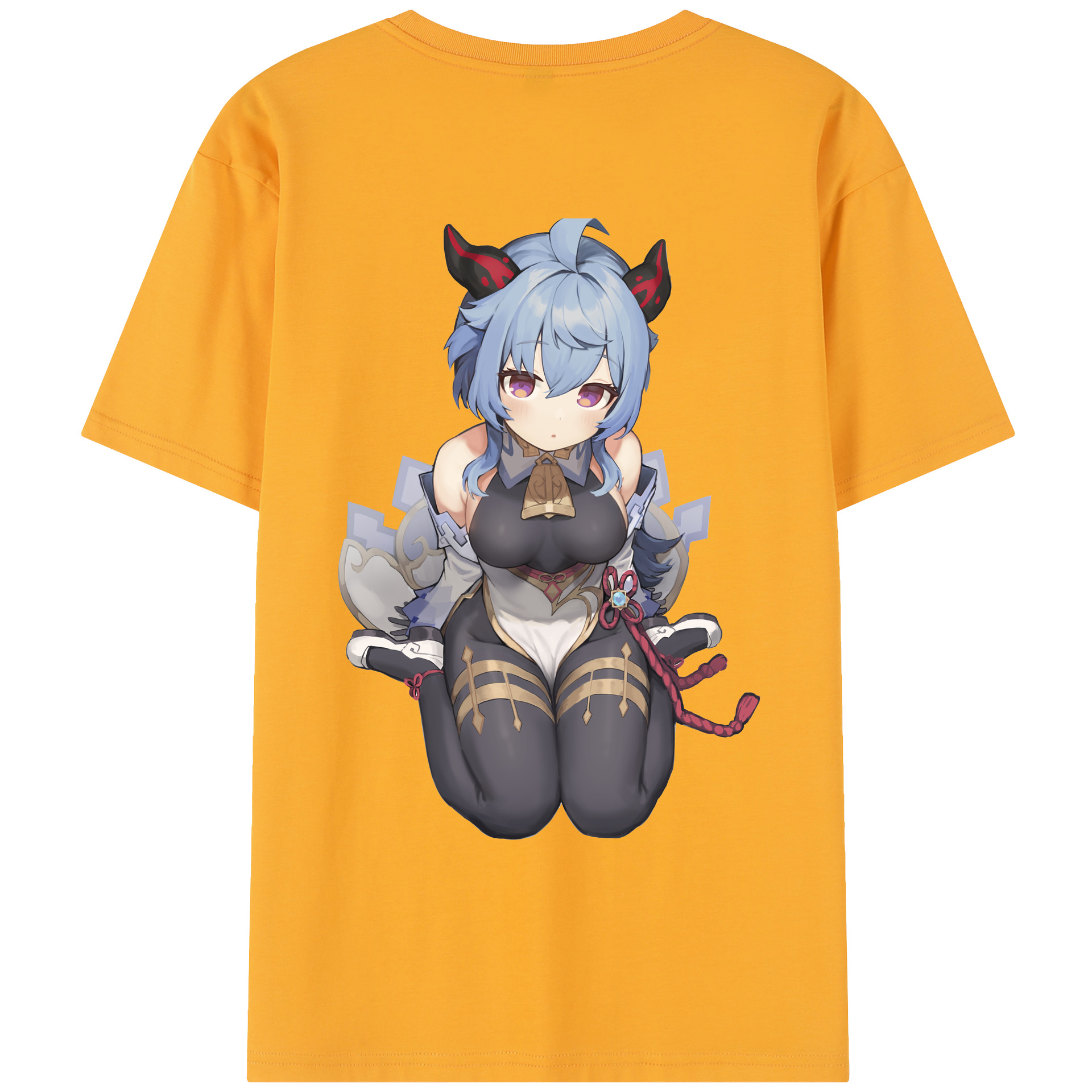 げんし神 甘雨 かんう genshin Ganyu レディース半袖Tシャツ(バックプリント)