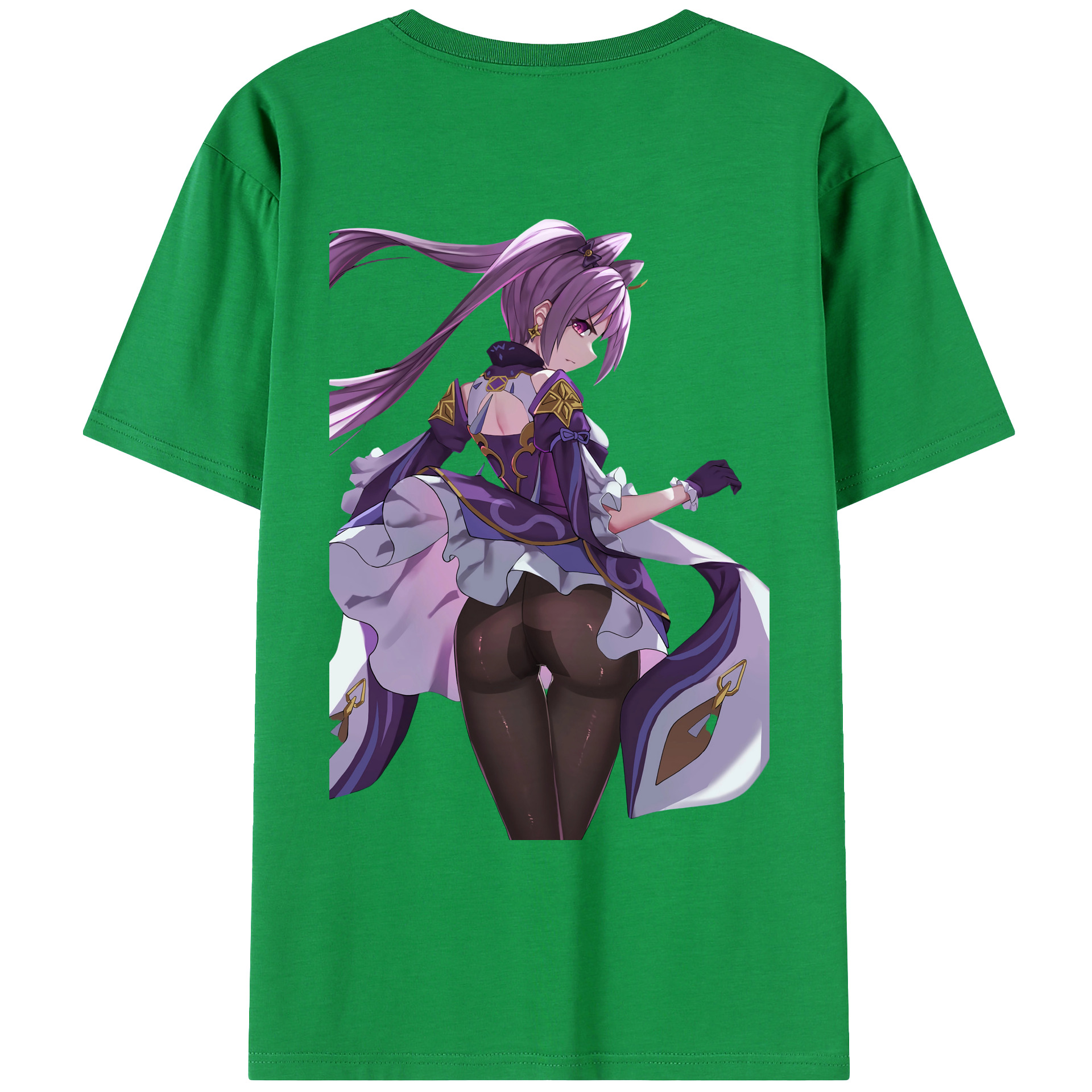 げんし神 刻晴 こくせい genshin Kokusei レディース半袖Tシャツ(バックプリント)
