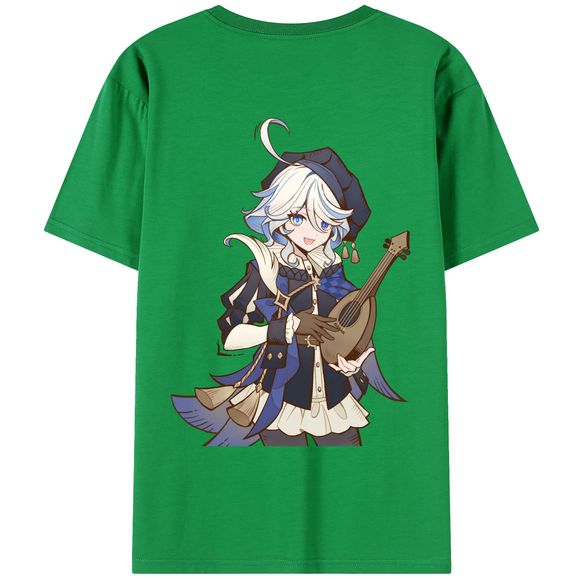 げんし神 フリーナ genshin Furina レディース半袖Tシャツ(バックプリント)