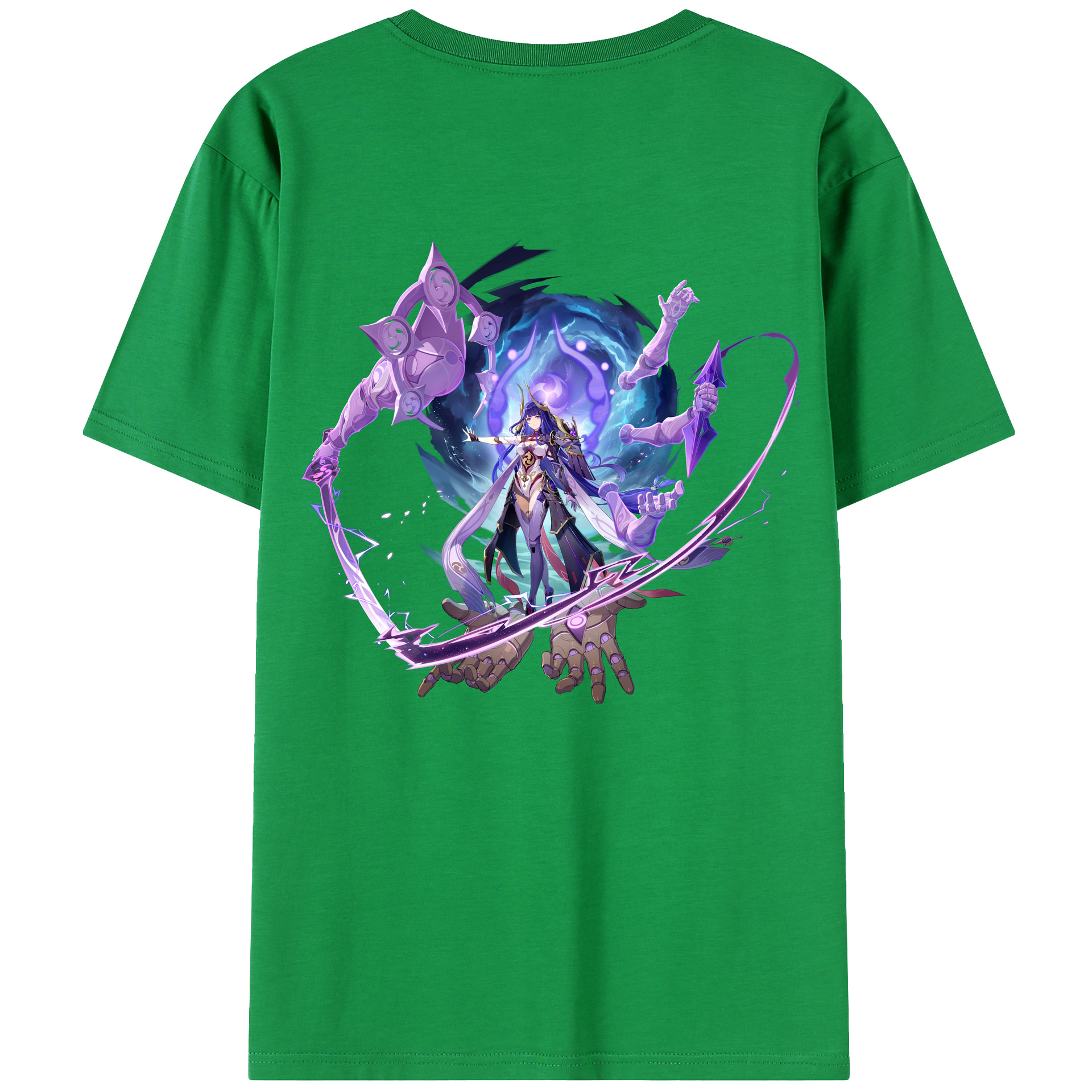 げんし神 雷電将軍 らいでんしょうぐん genshin Raiden Shogun レディース半袖Tシャツ(バックプリント)