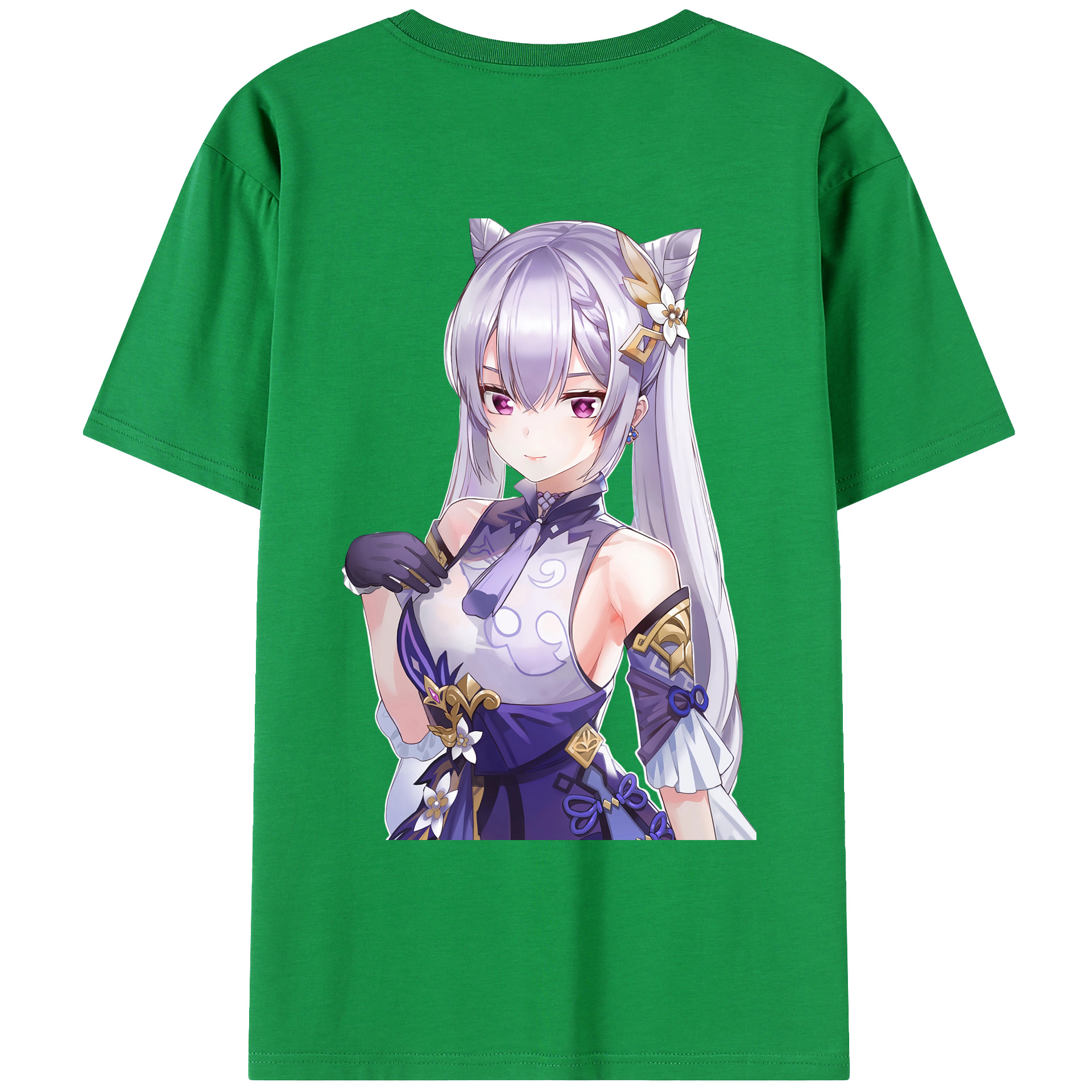 げんし神 刻晴 こくせい genshin Kokusei レディース半袖Tシャツ(バックプリント)