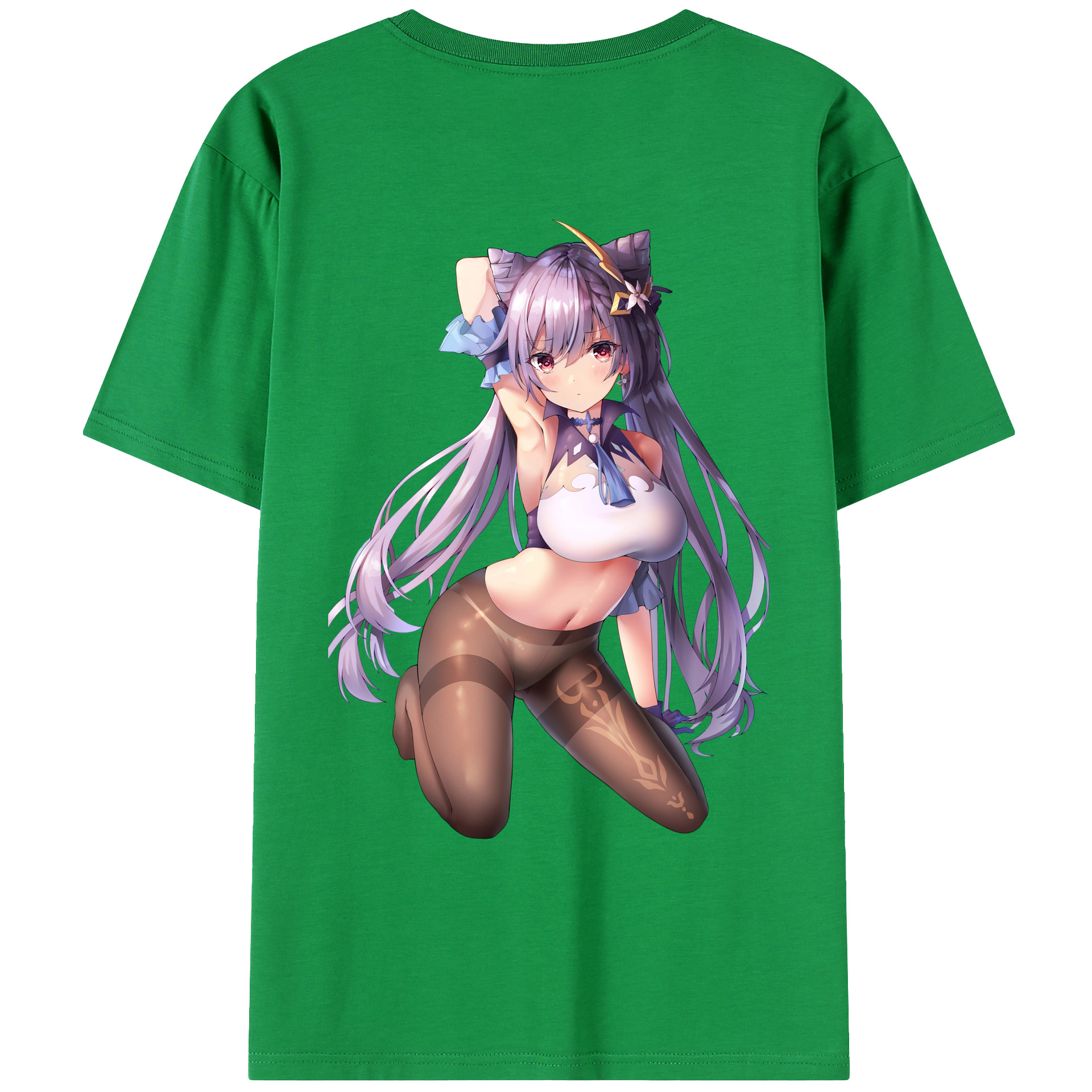 げんし神 刻晴 こくせい genshin Kokusei レディース半袖Tシャツ(バックプリント)