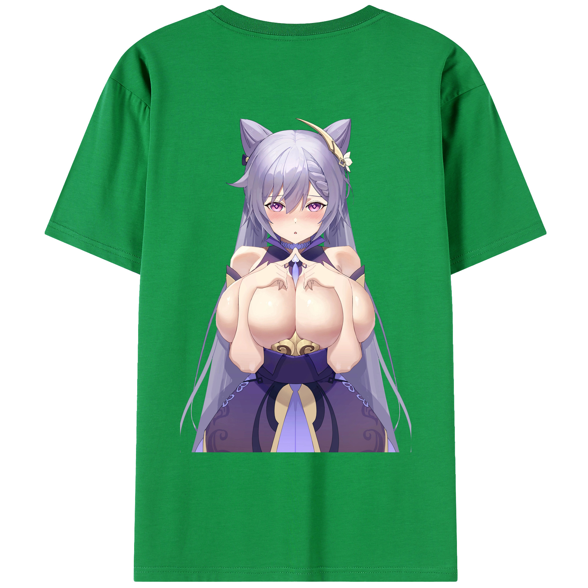 げんし神 刻晴 こくせい genshin Kokusei レディース半袖Tシャツ(バックプリント)