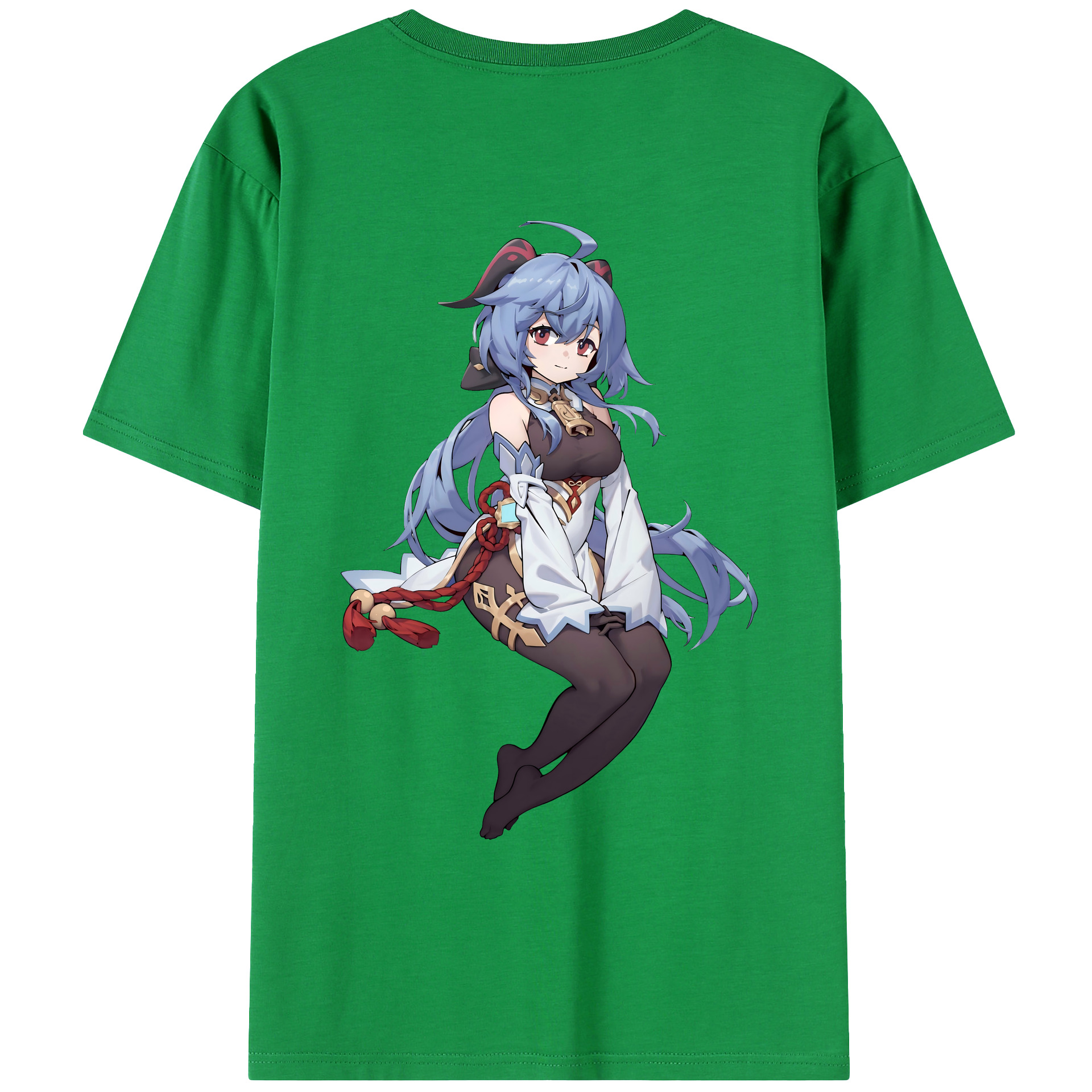 げんし神 甘雨 かんう genshin Ganyu レディース半袖Tシャツ(バックプリント)