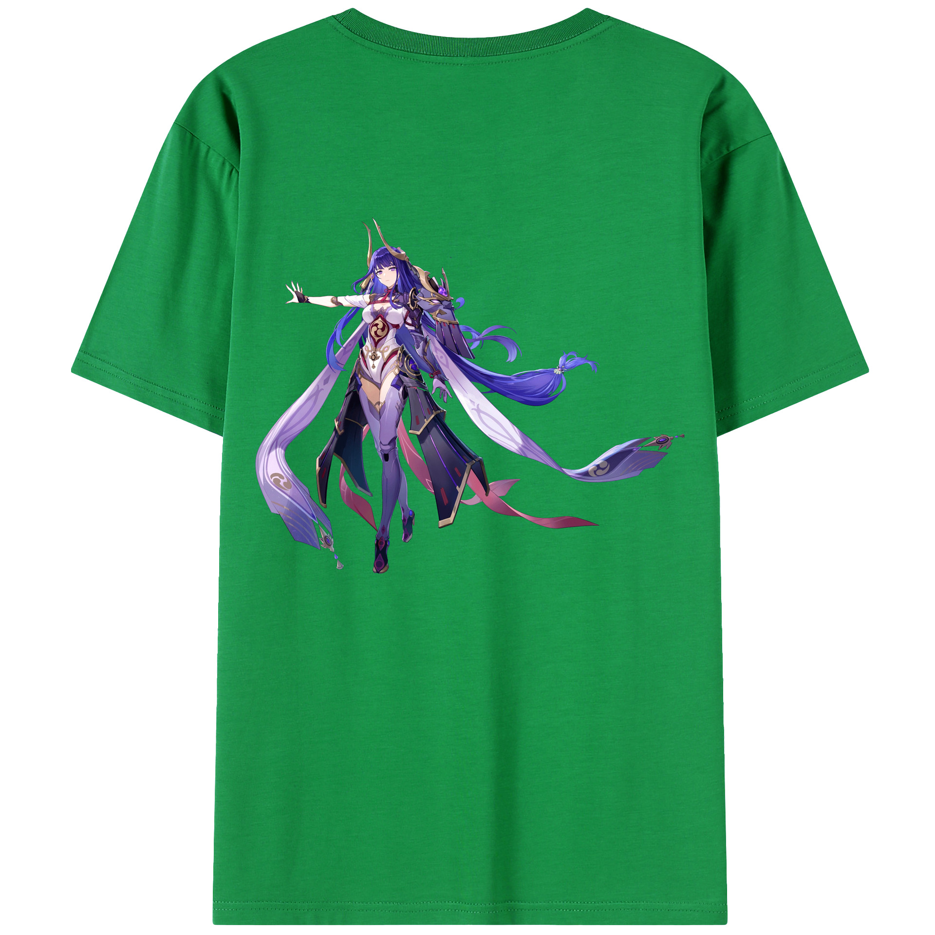げんし神 雷電将軍 らいでんしょうぐん genshin Raiden Shogun レディース半袖Tシャツ(バックプリント)
