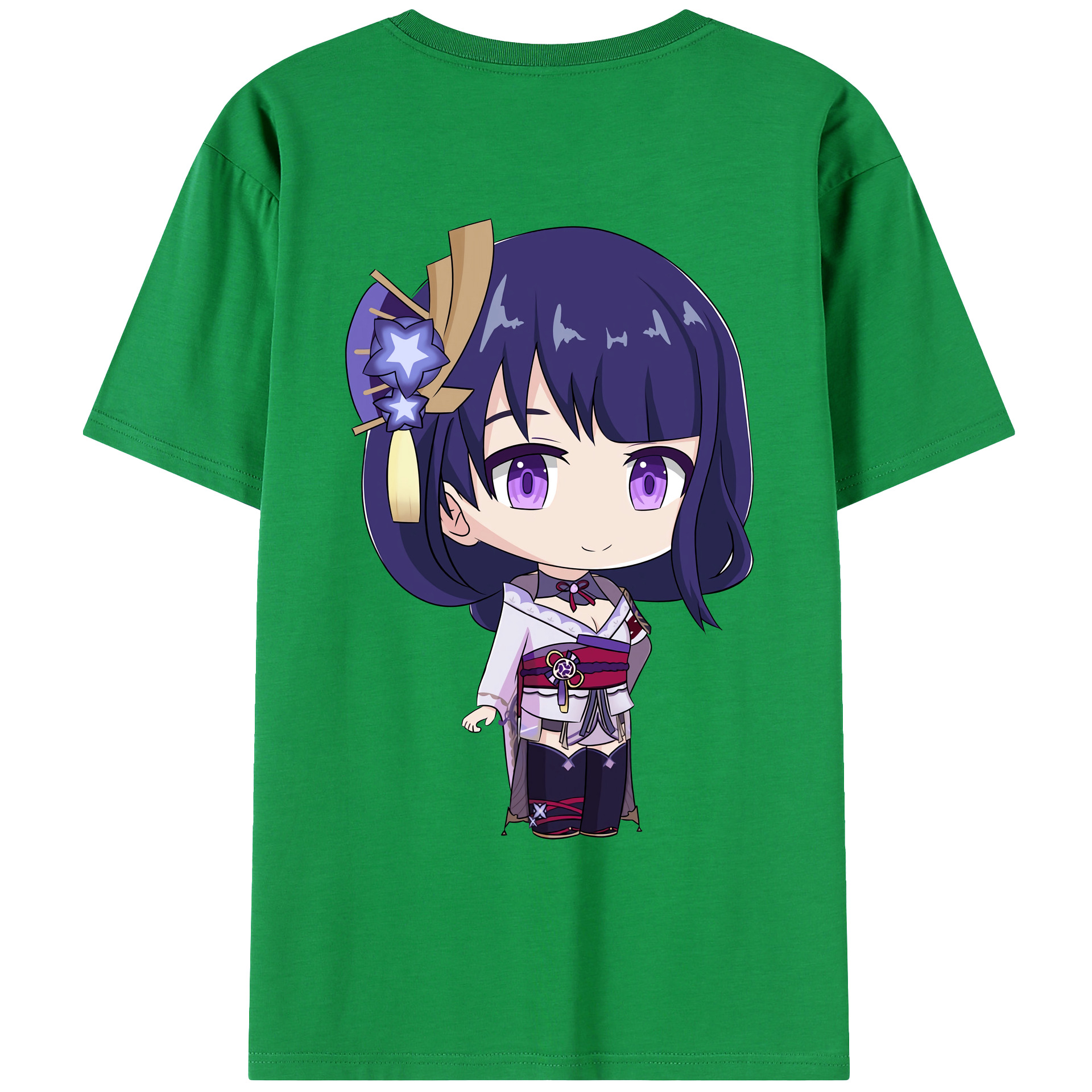 げんし神 雷電将軍 らいでんしょうぐん genshin Raiden Shogun レディース半袖Tシャツ(バックプリント)