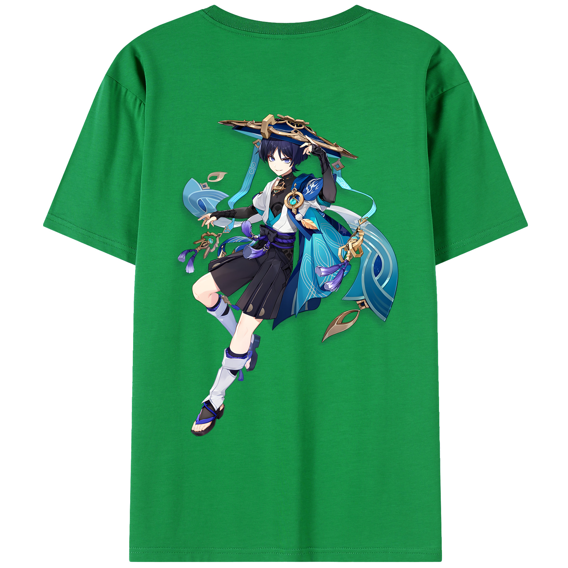 げんし神 さんペい genshin Sanpei レディース半袖Tシャツ(バックプリント)