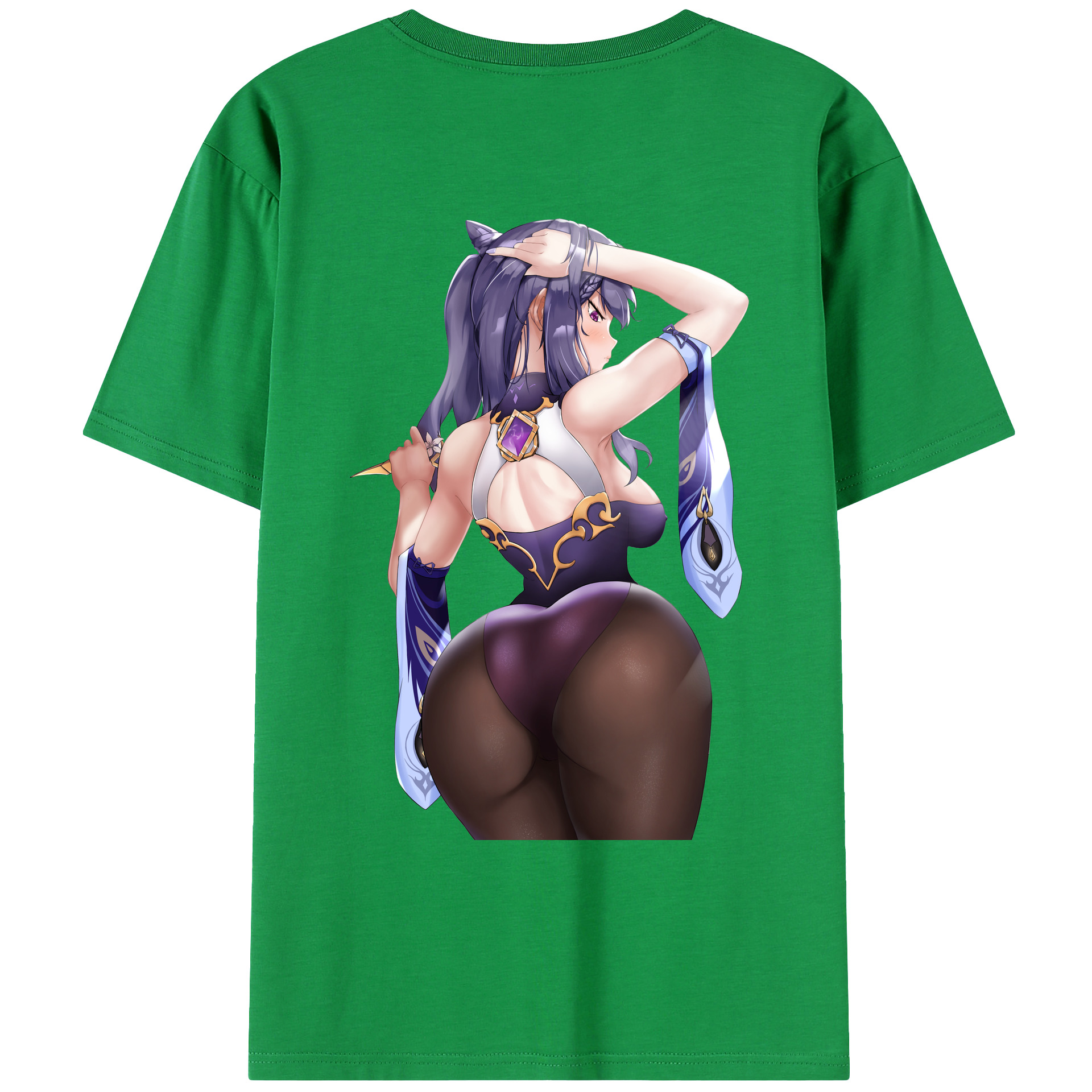 げんし神 刻晴 こくせい genshin Kokusei レディース半袖Tシャツ(バックプリント)