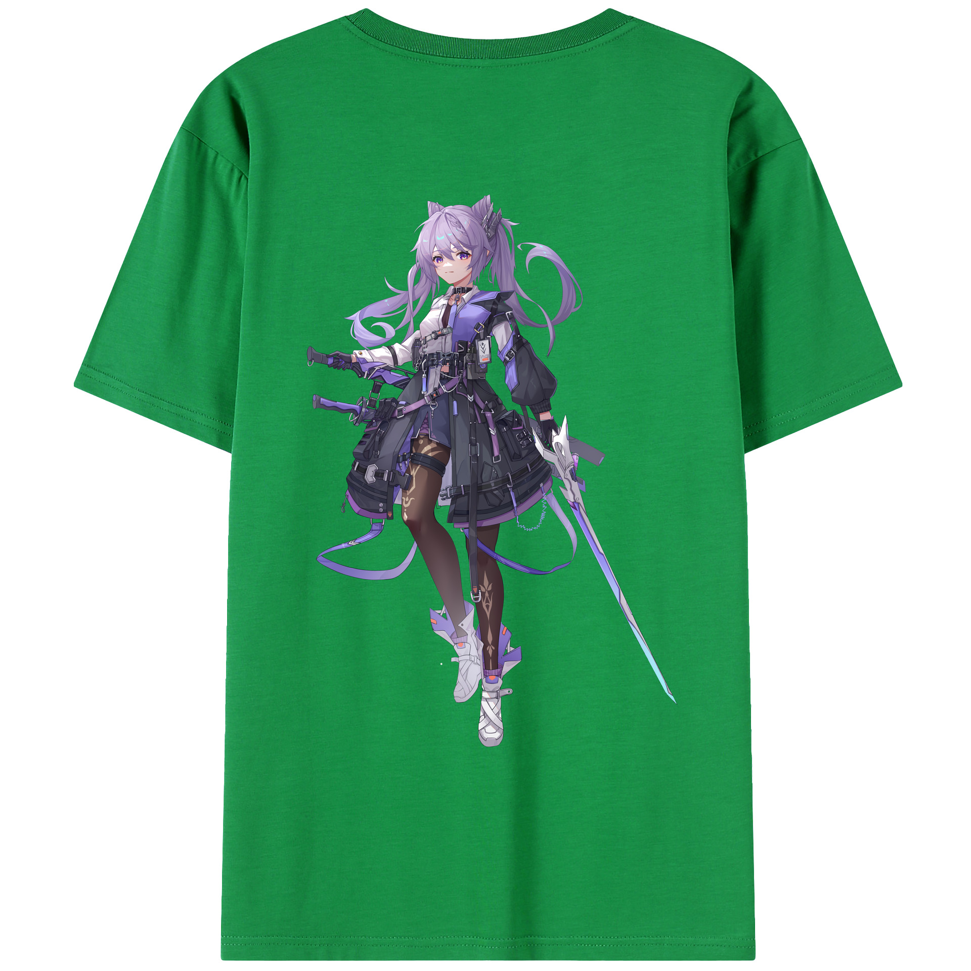 げんし神 刻晴 こくせい genshin Kokusei レディース半袖Tシャツ(バックプリント)