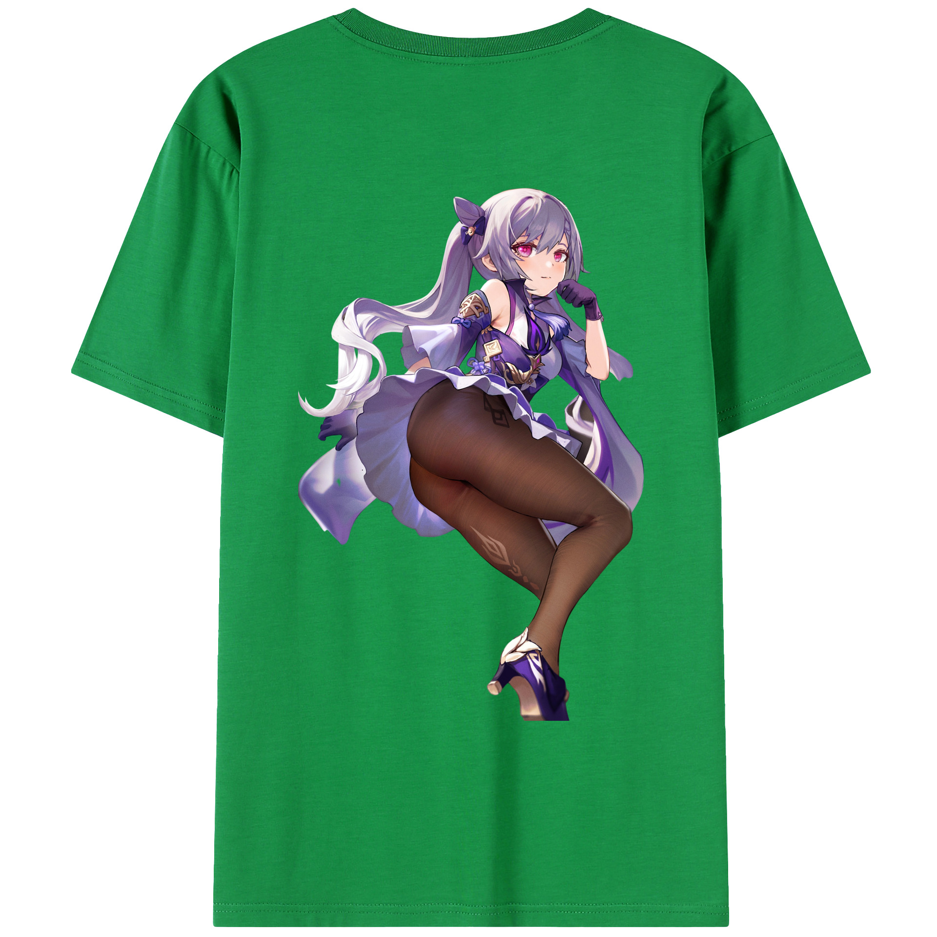 げんし神 刻晴 こくせい genshin Kokusei レディース半袖Tシャツ(バックプリント)