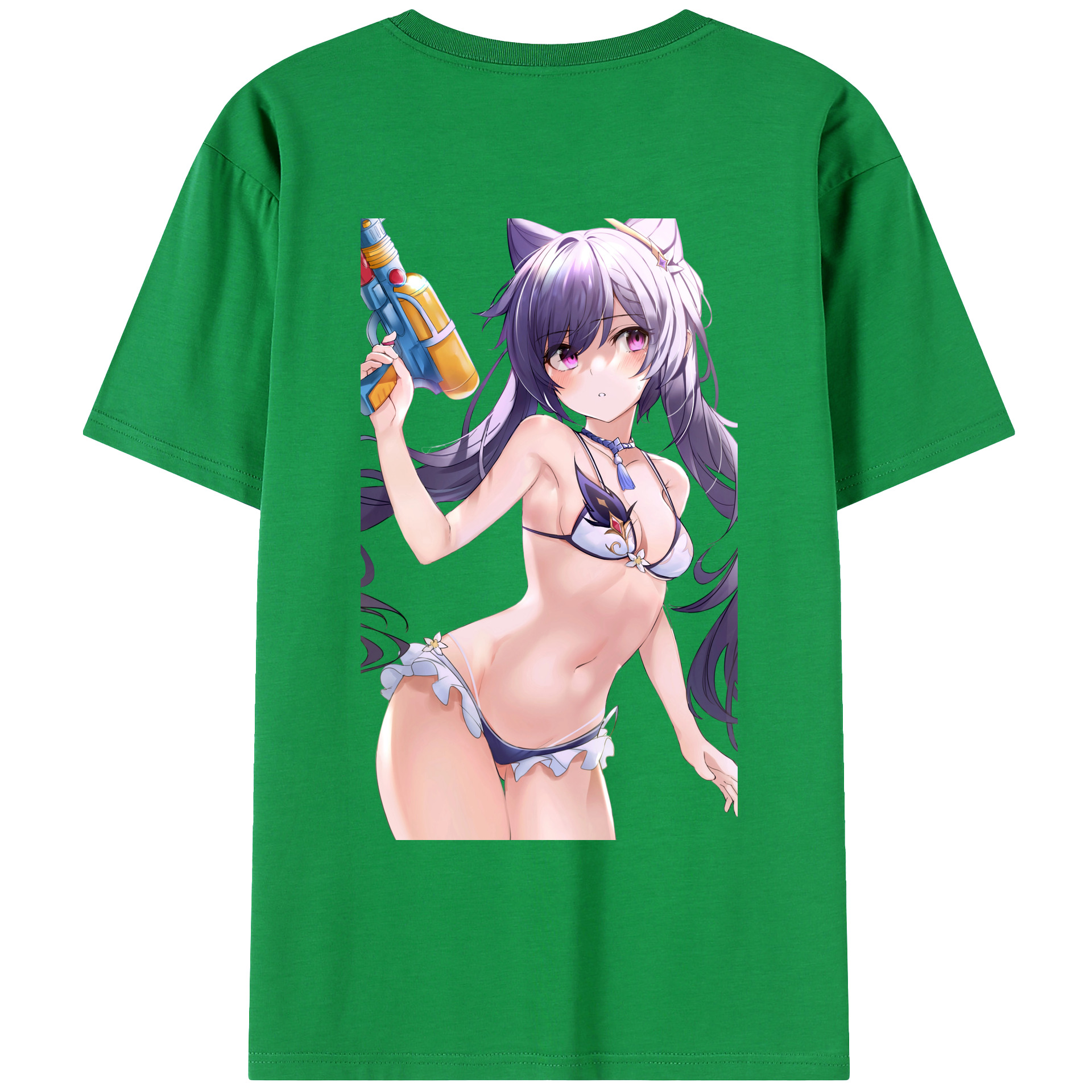 げんし神 刻晴 こくせい genshin Kokusei レディース半袖Tシャツ(バックプリント)