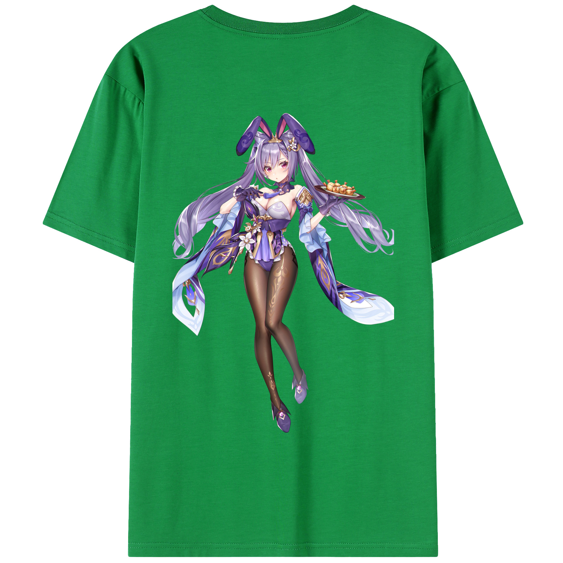 げんし神 刻晴 こくせい genshin Kokusei レディース半袖Tシャツ(バックプリント)