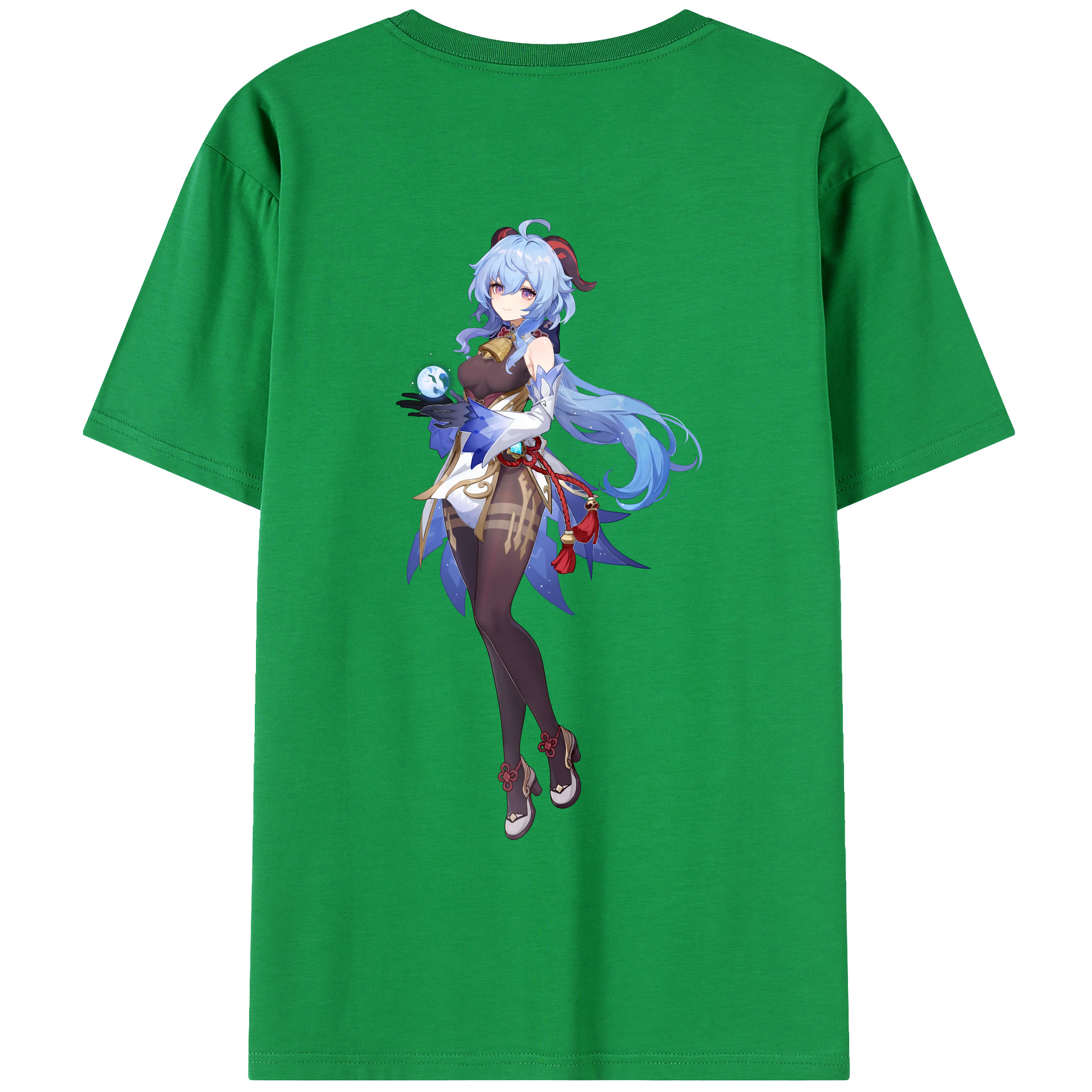 げんし神 甘雨 かんう genshin Ganyu レディース半袖Tシャツ(バックプリント)