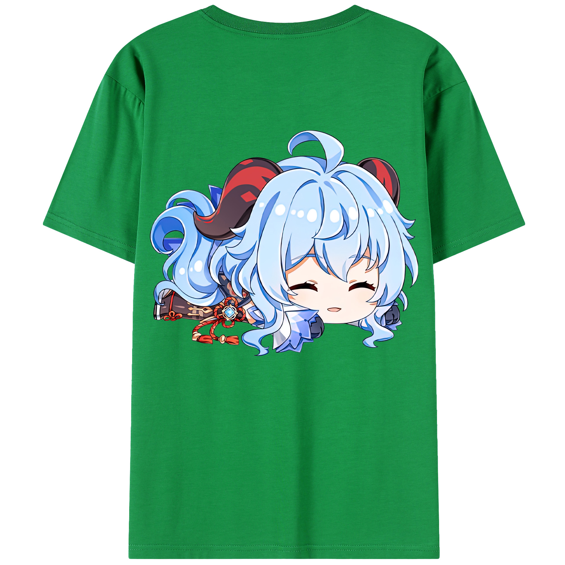 げんし神 甘雨 かんう genshin Ganyu レディース半袖Tシャツ(バックプリント)