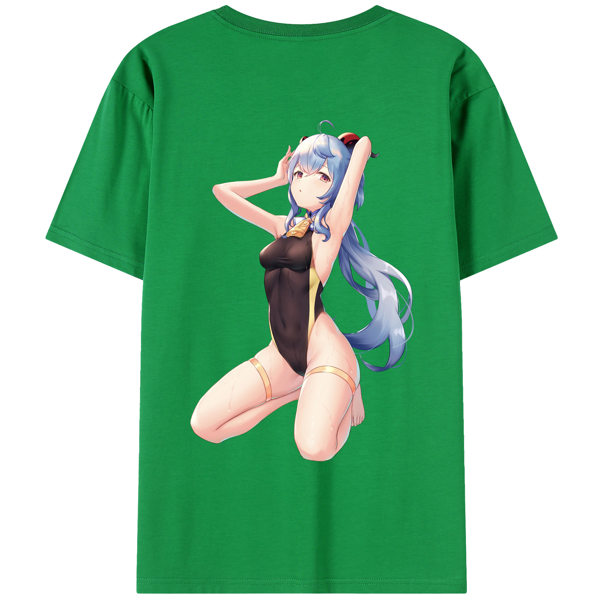 げんし神 甘雨 かんう genshin Ganyu レディース半袖Tシャツ(バックプリント)