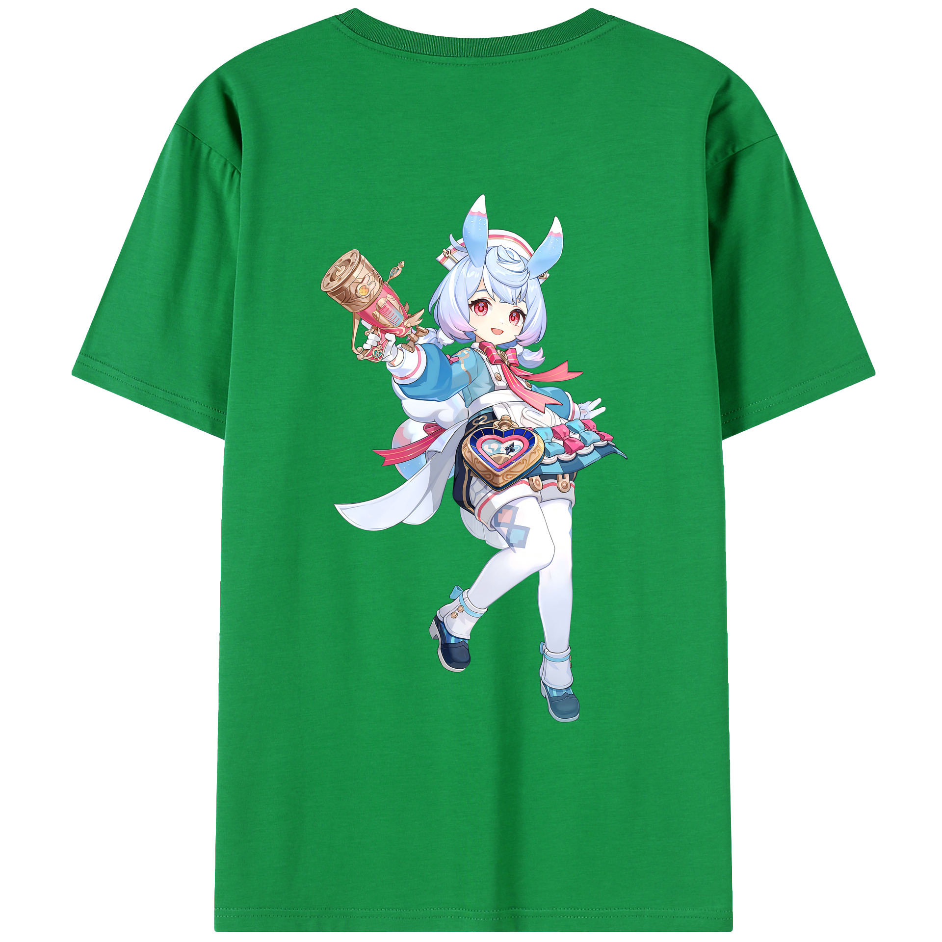 げんし神 シゲウィン genshin Shigewin レディース半袖Tシャツ(バックプリント)