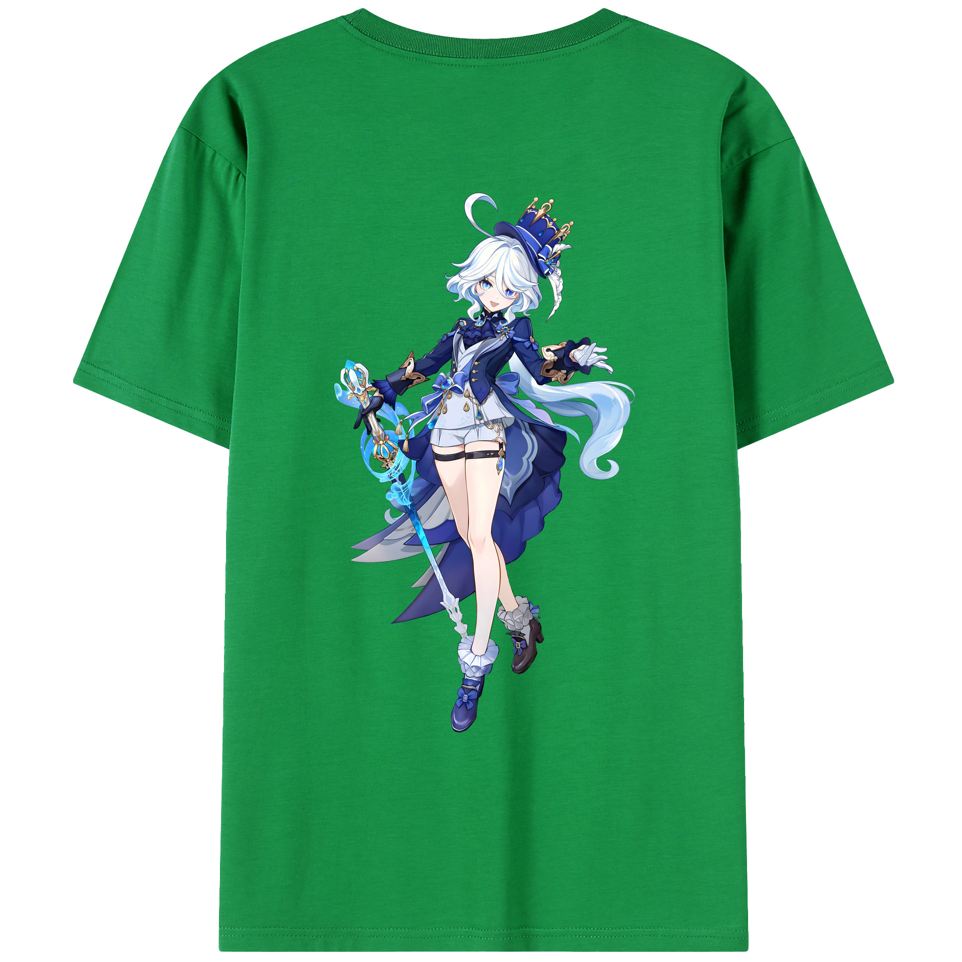 げんし神 フリーナ genshin Furina レディース半袖Tシャツ(バックプリント)