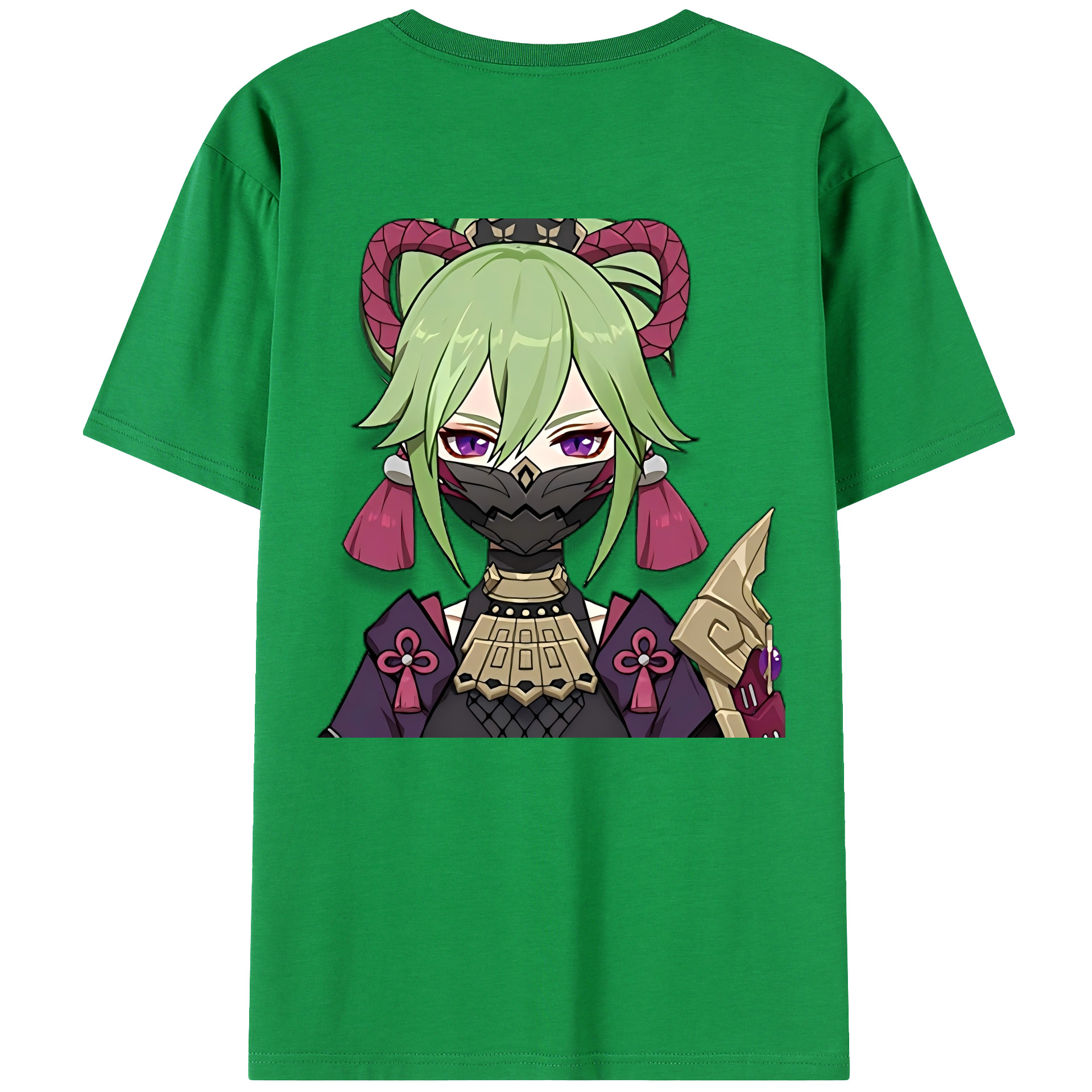 げんし神  久岐忍 くき しのぶ genshin Kuki Shinobu レディース半袖Tシャツ(バックプリント)