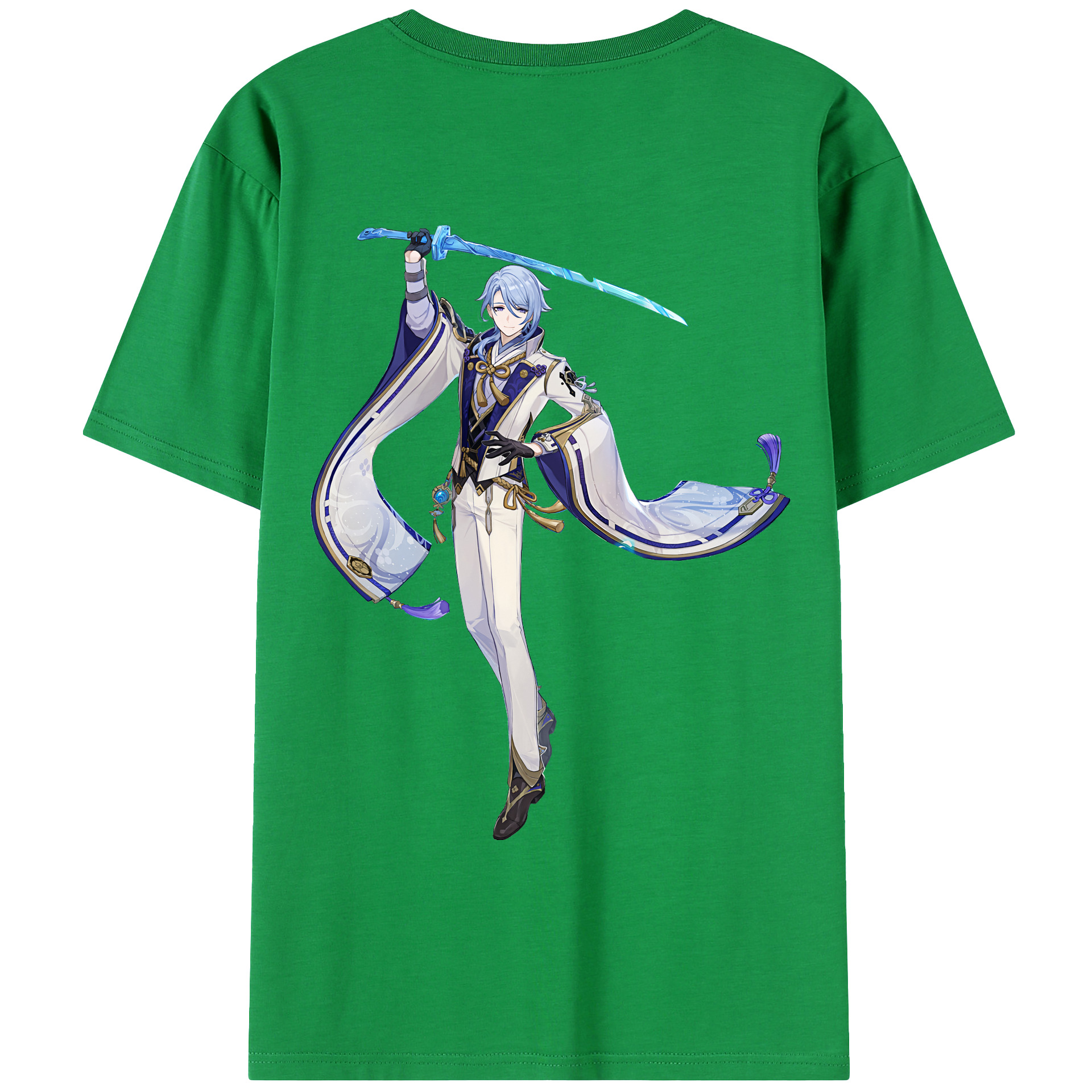 げんし神 神里綾人 かみさとあやと genshin Kamisato Ayato レディース半袖Tシャツ(バックプリント)
