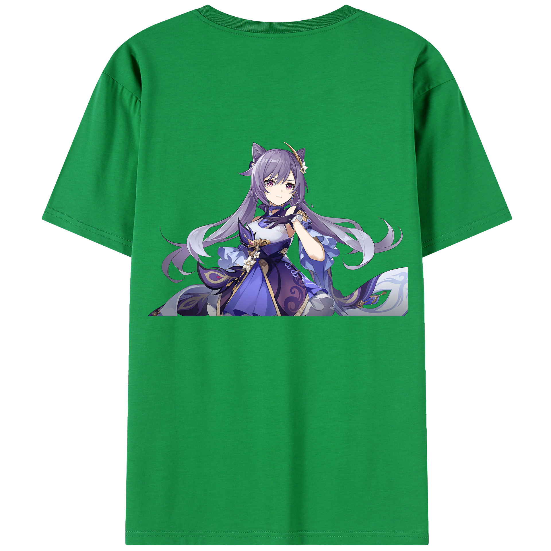 げんし神 刻晴 こくせい genshin Kokusei レディース半袖Tシャツ(バックプリント)