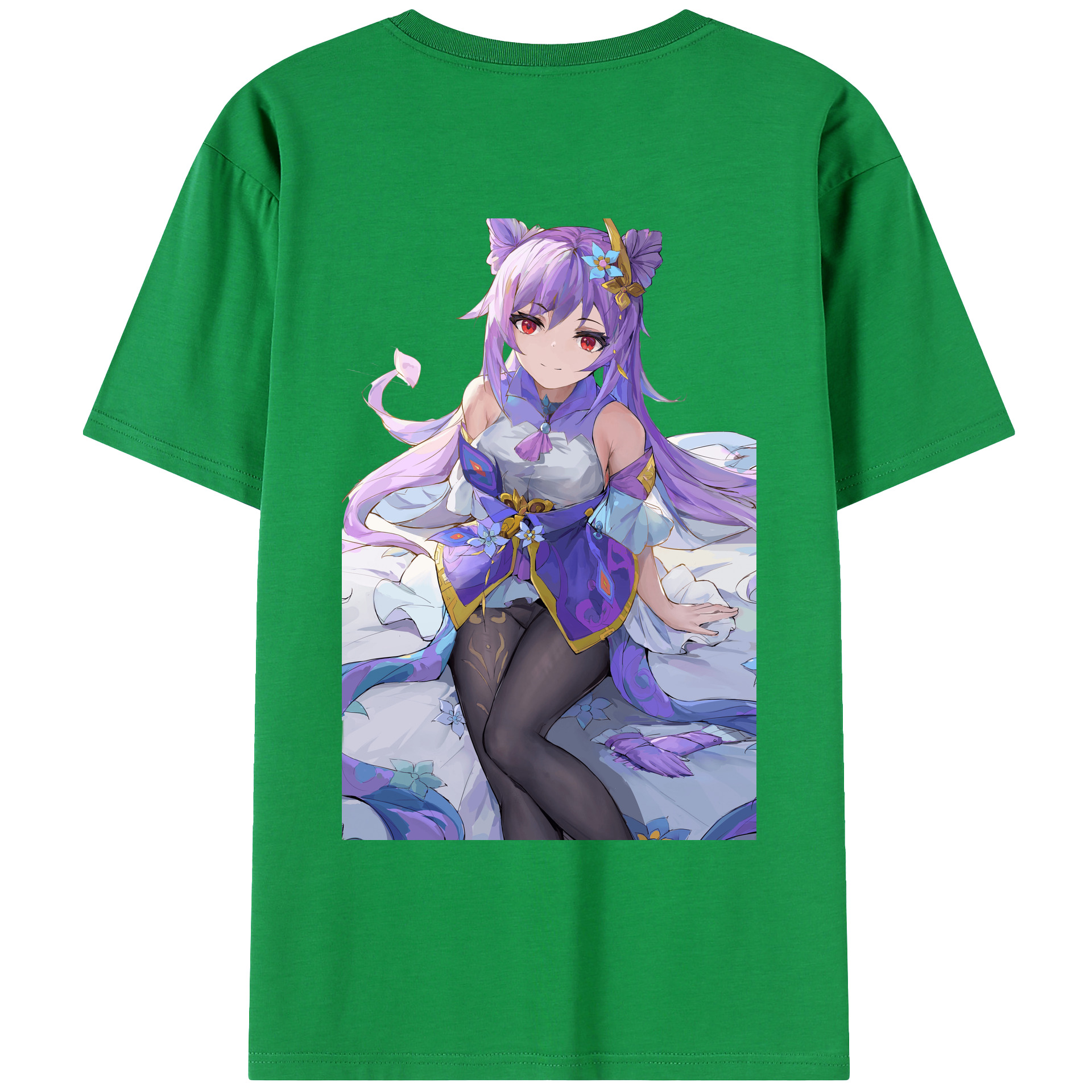 げんし神 刻晴 こくせい genshin Kokusei レディース半袖Tシャツ(バックプリント)