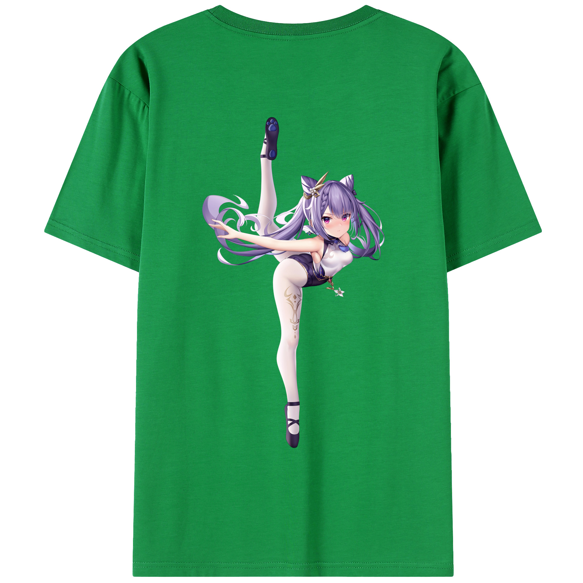 げんし神 刻晴 こくせい genshin Kokusei レディース半袖Tシャツ(バックプリント)