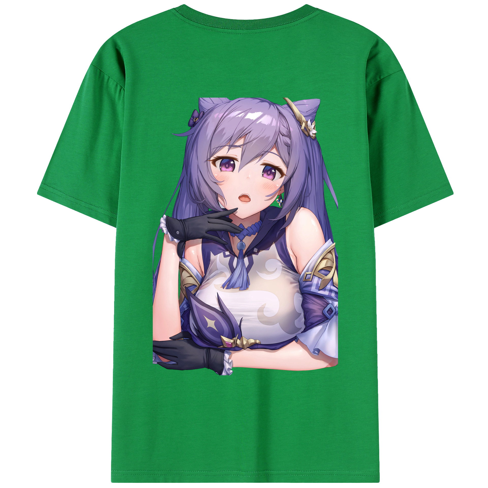 げんし神 刻晴 こくせい genshin Kokusei レディース半袖Tシャツ(バックプリント)